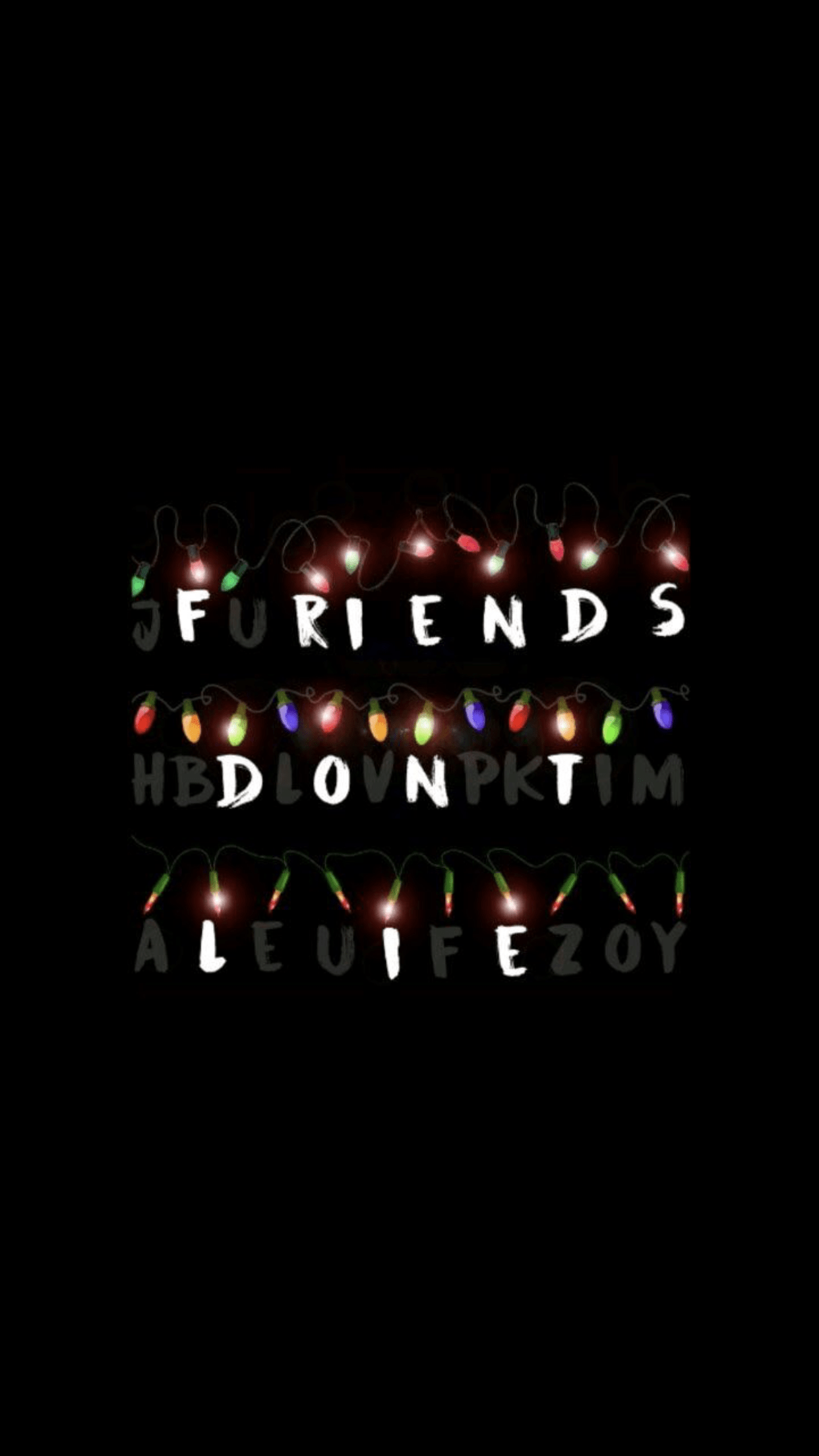 1242x2208 Stranger Things Christmas Lights Wallpaper