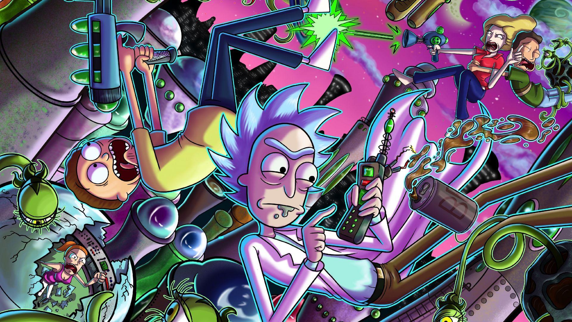 1920x1080 Rick And Morty, Tv Series, Cartoon, Digital Art, Wallpaper