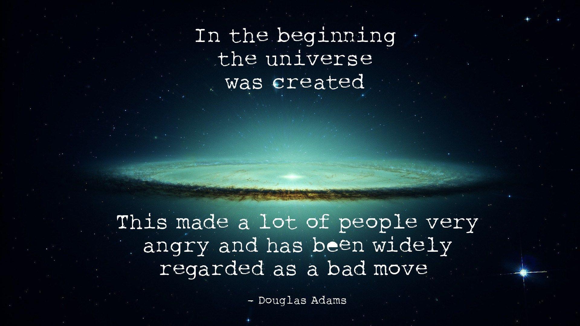 1920x1080 Douglas Adams Wallpaper: In the Beginning [1920×1080]
