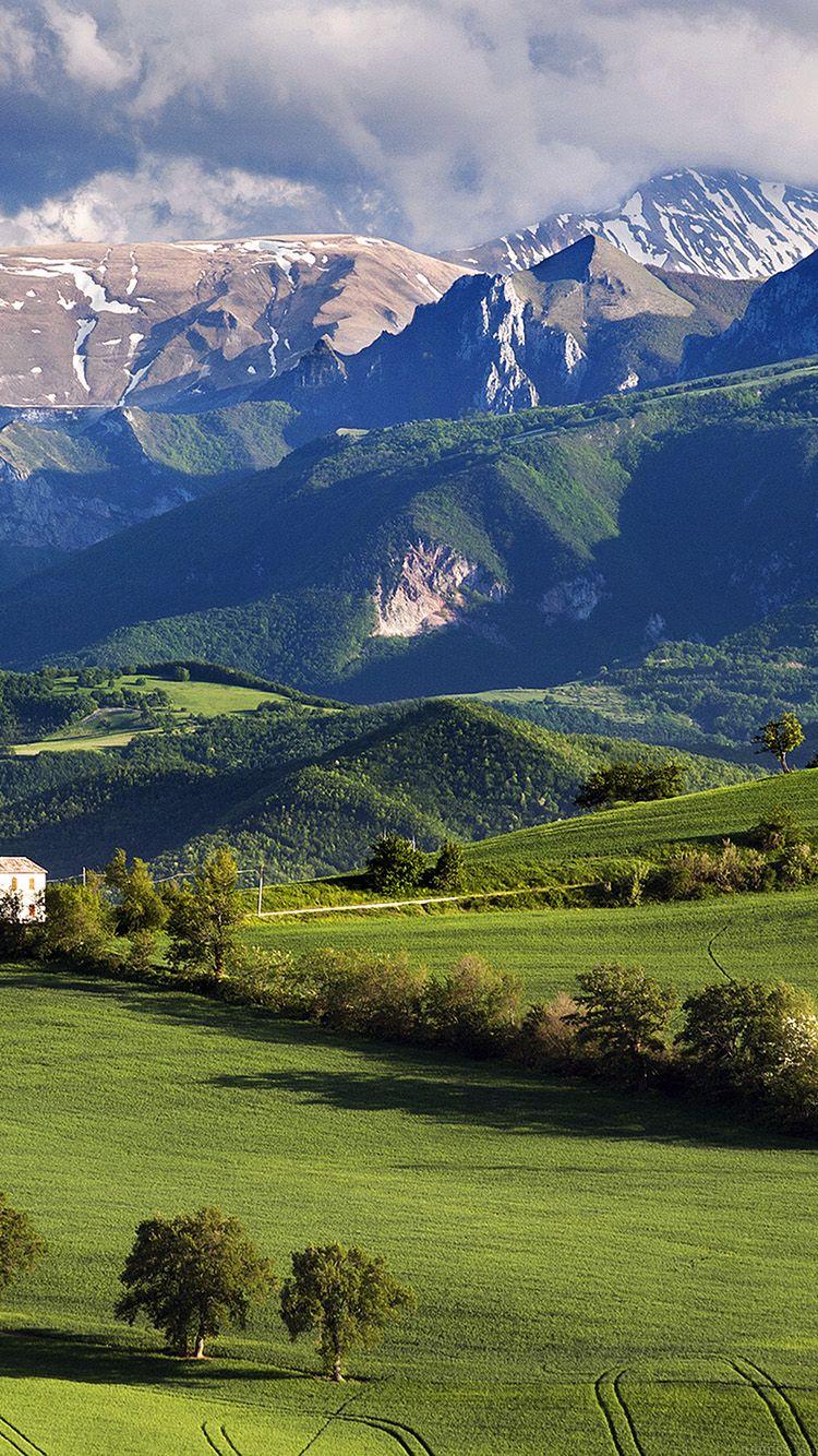 750x1334 Mountain Summer Green Nature Peace