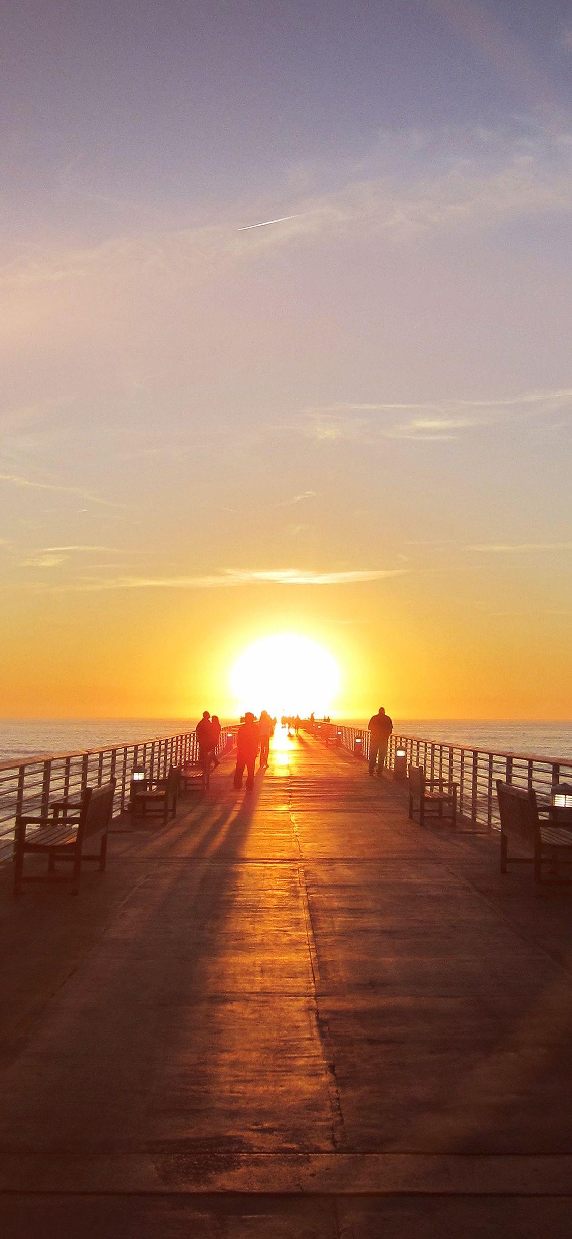 1125x2436 Sunny Sunset Morning Nature Sea Flare