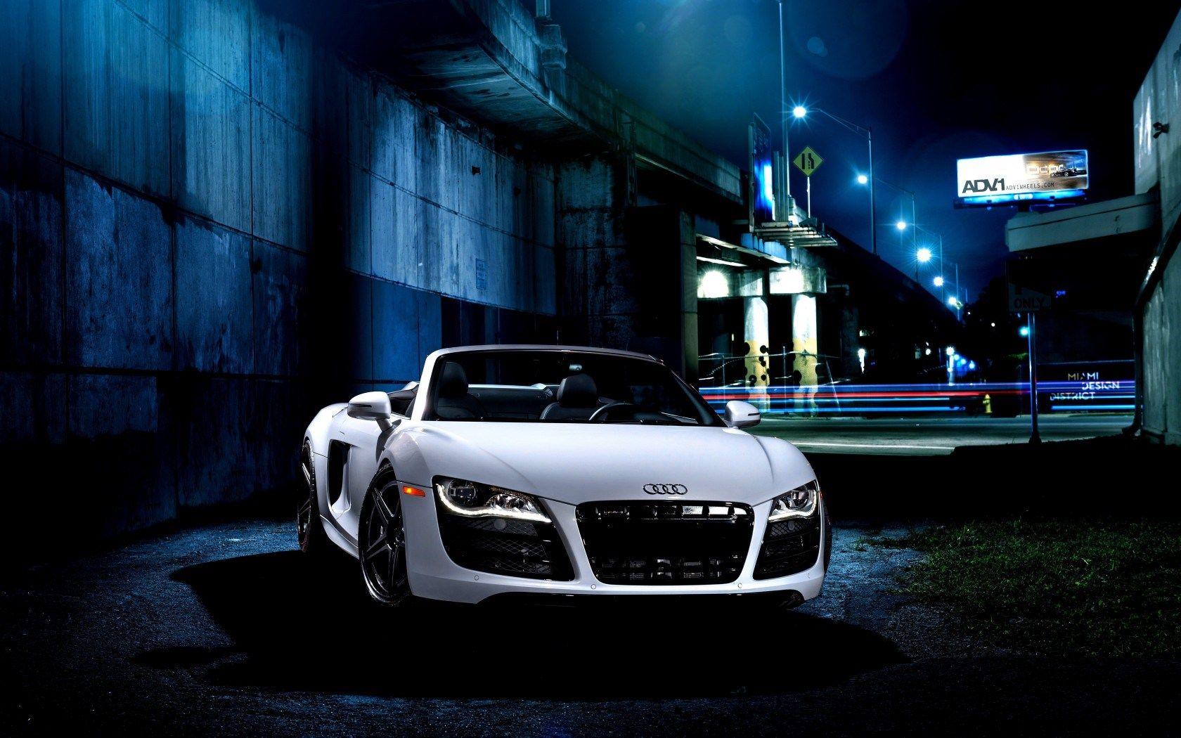 1680x1050 Audi R8 V10 White Car Tuning wallpaperx1050