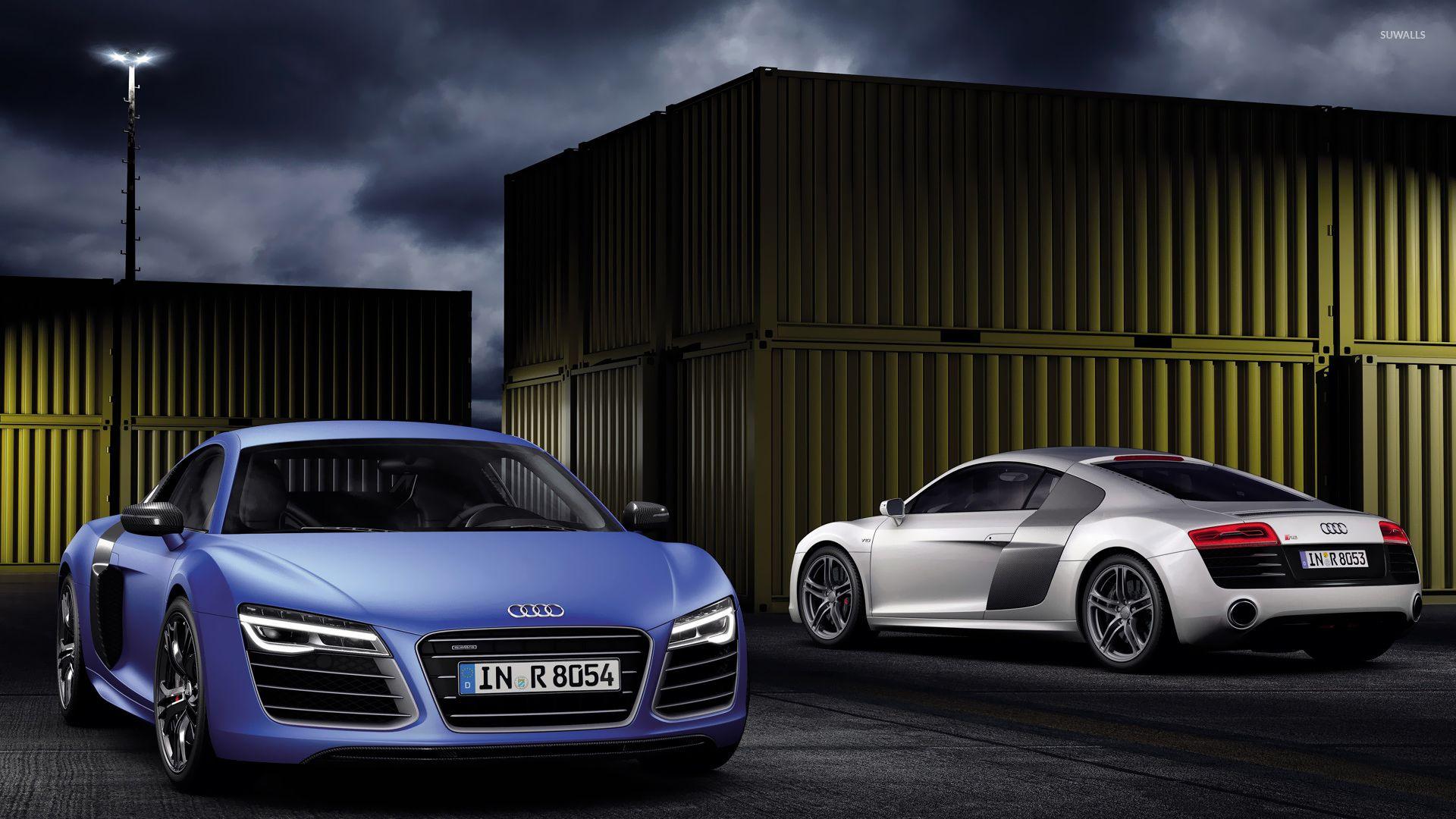 1920x1080 white and blue Audi R8 V10 Plus wallpaper wallpaper