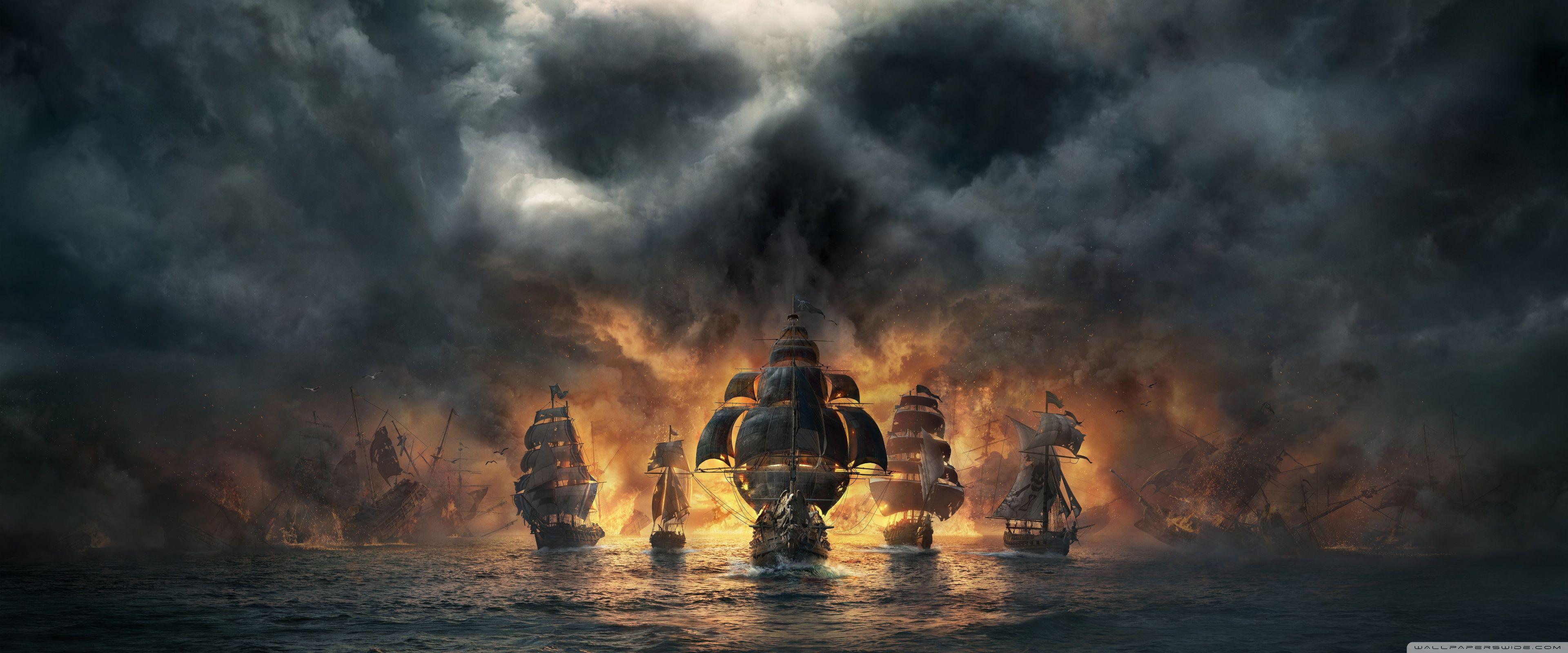 3840x1600 Skull_and_bones_2018_video_game Wallpaper 3840x1600. Gaming