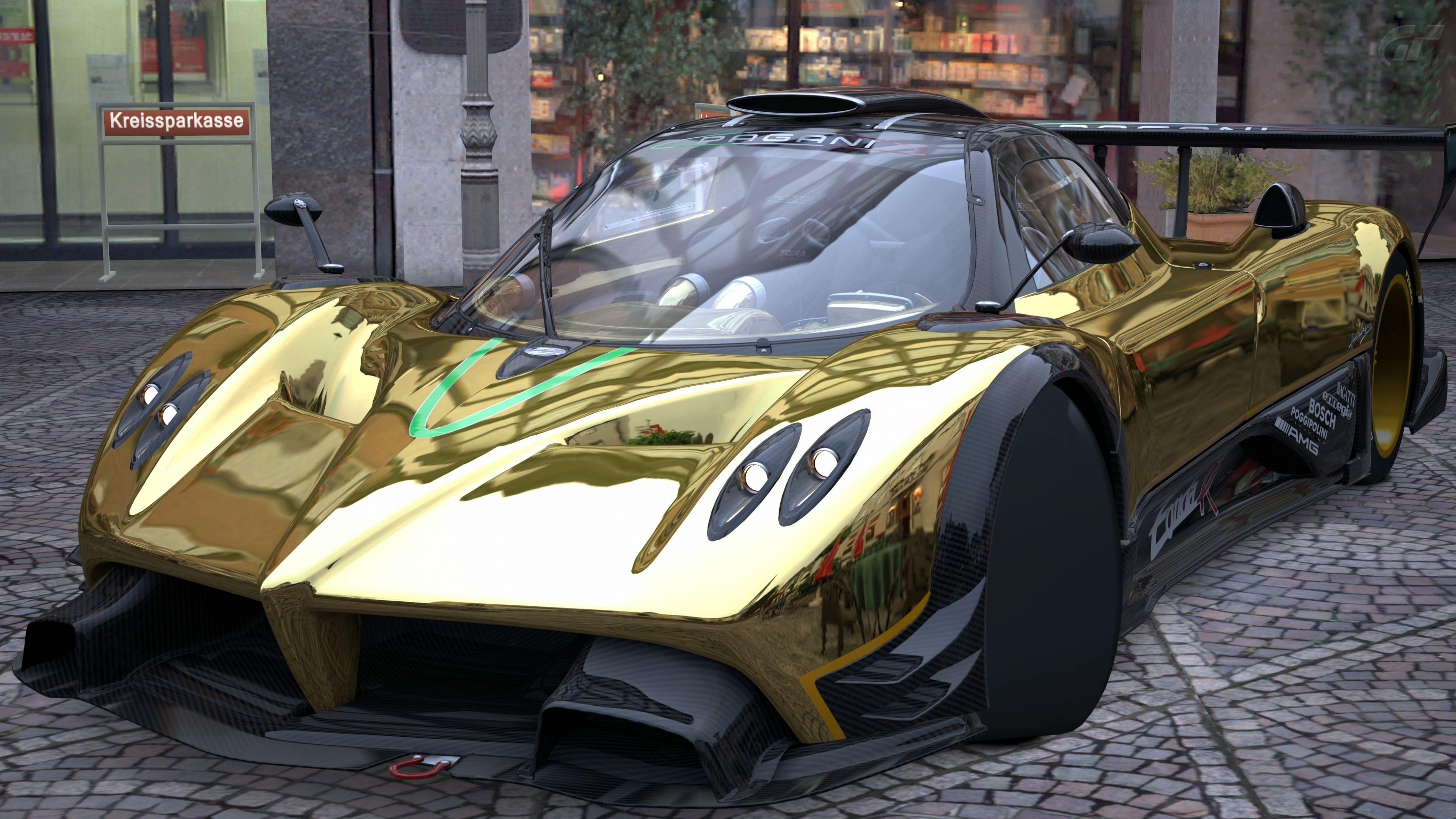 3840x2160 Pagani Zonda R Gold Wallpaper. Pagani zonda, Pagani, Super sport cars
