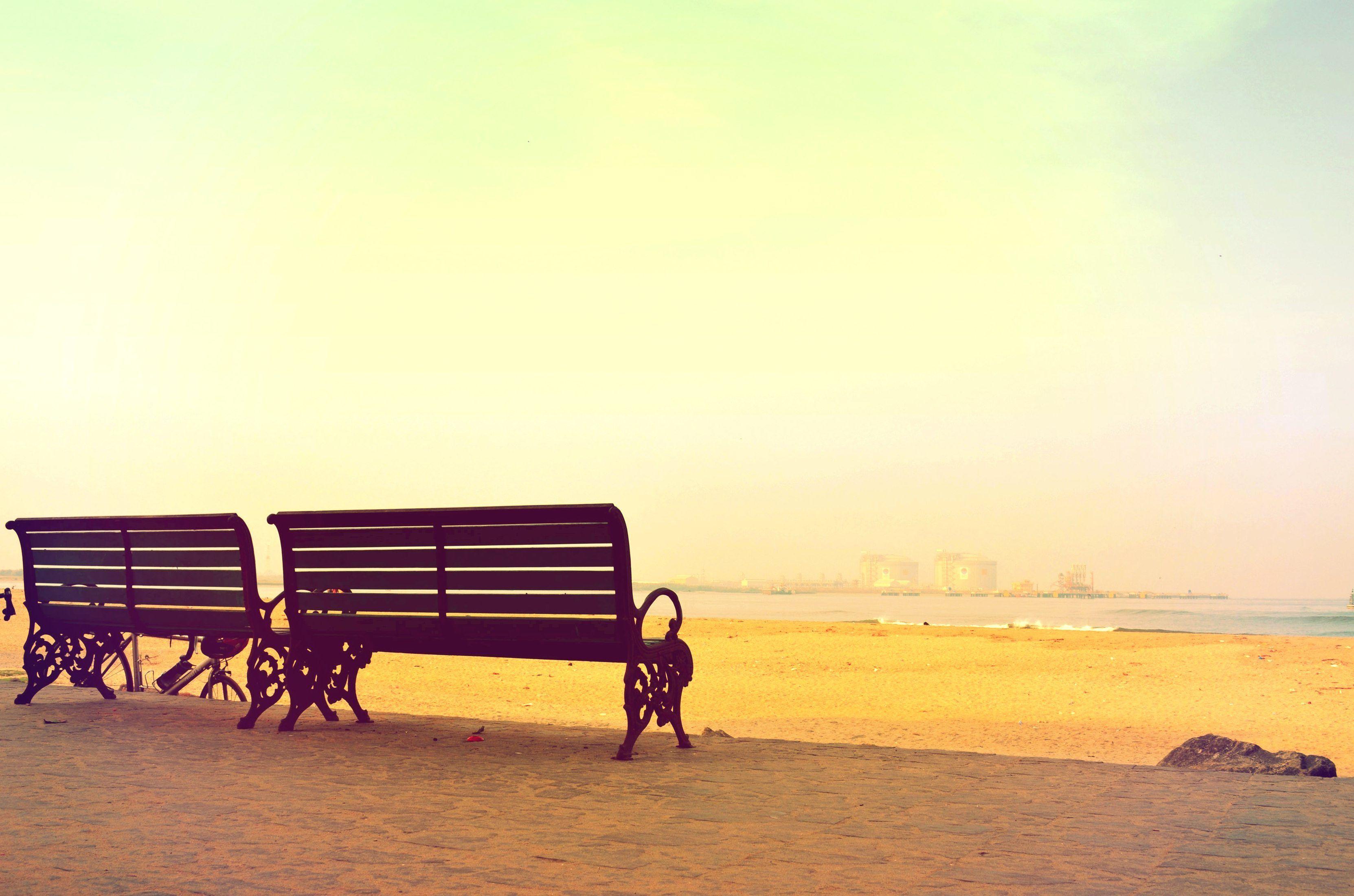 3325x2202 Free picture: beach, bench, summer, sunshine