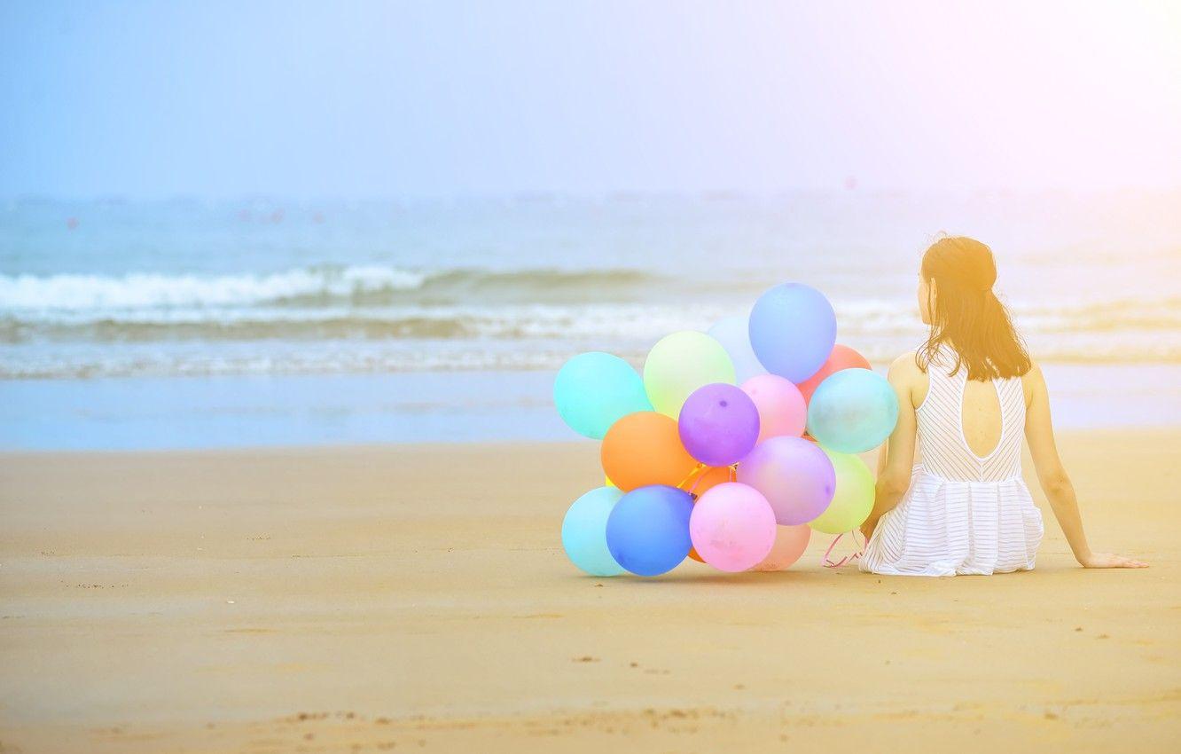 1332x850 Wallpaper sand, sea, beach, summer, girl, the sun, happiness