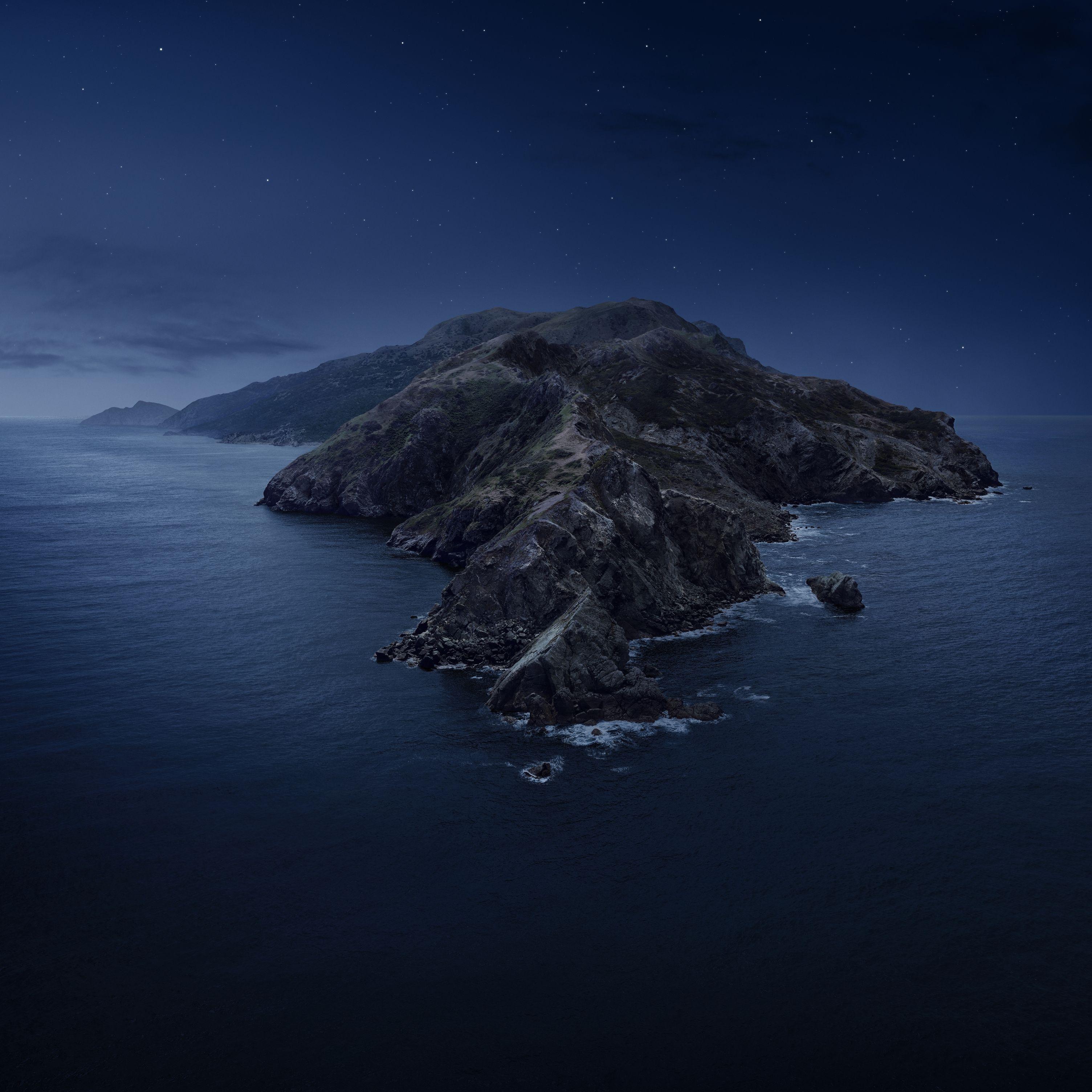 3008x3008 macOS Catalina Dark Mode wallpaper