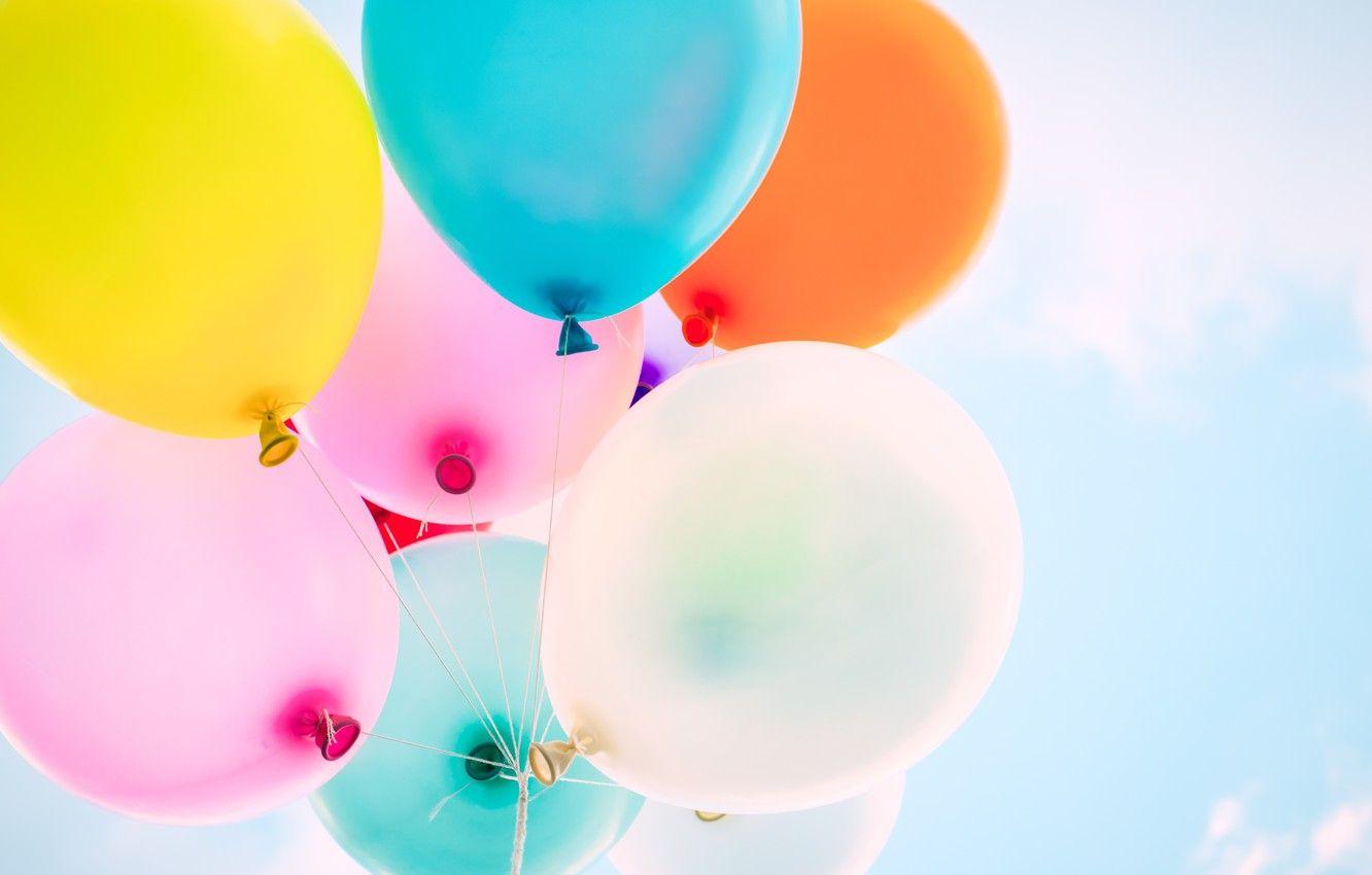 1332x850 Wallpaper summer, the sky, the sun, happiness, balloons, stay