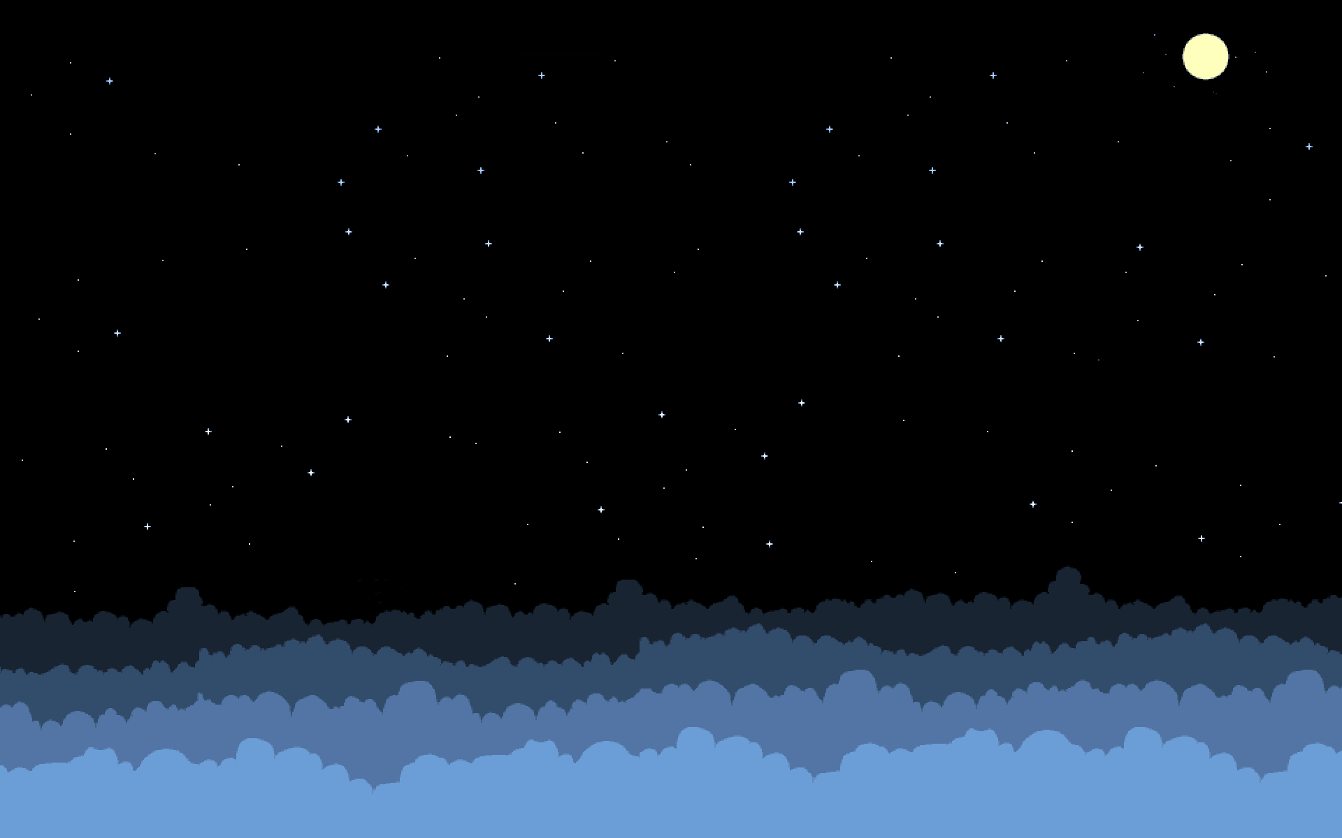 1920x1200 #pixel art, #stars, #clouds, #Moon, wallpaper. General
