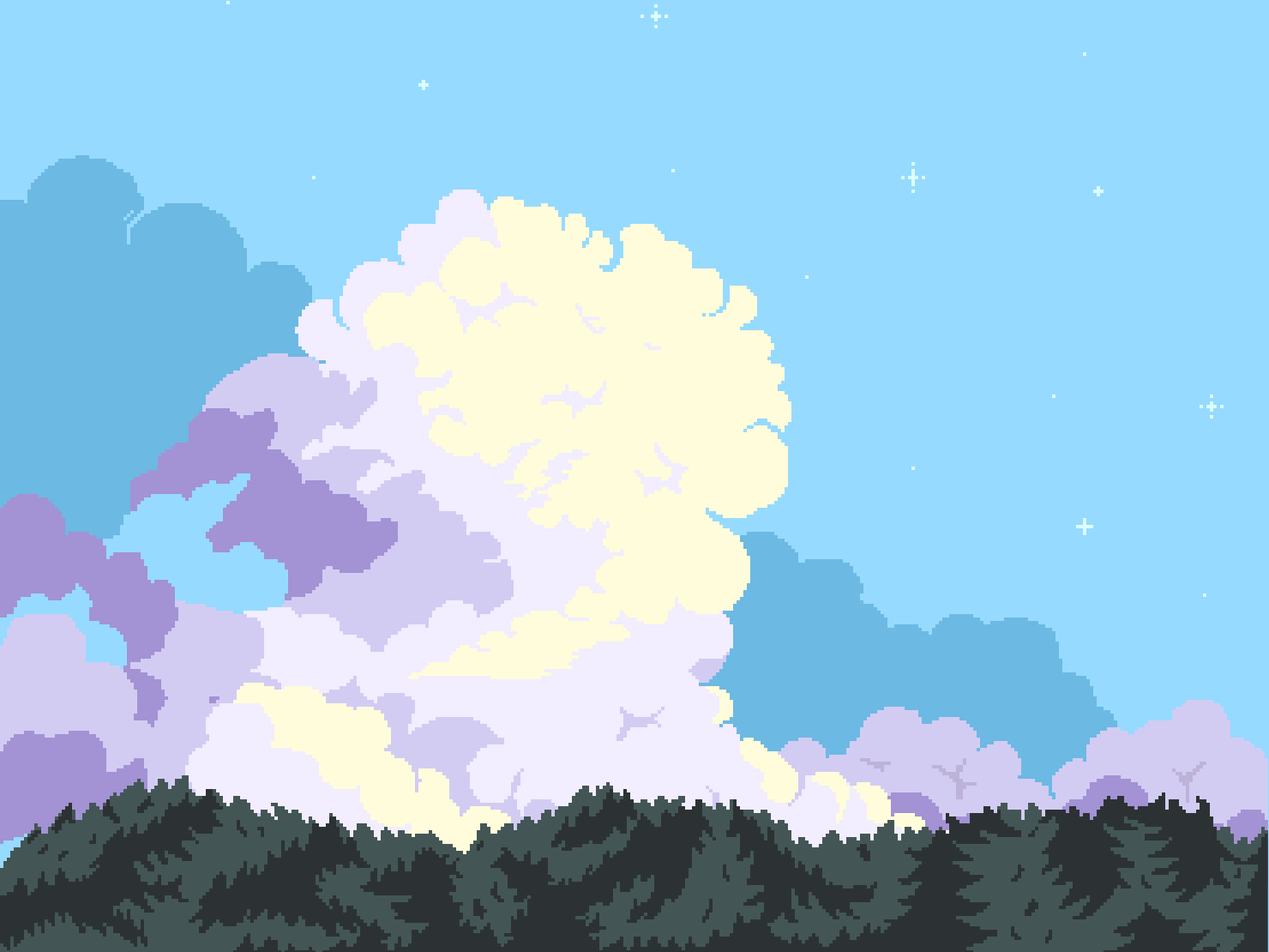 Pixel Art Clouds Wallpapers Top Free Pixel Art Clouds Backgrounds ...