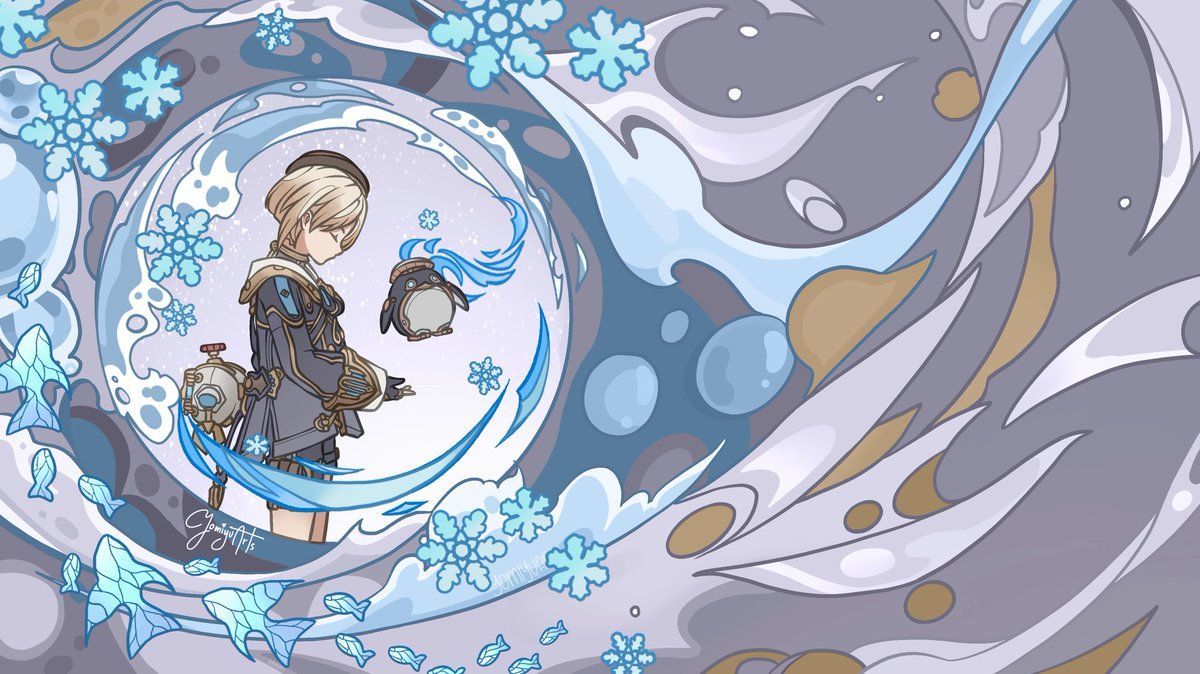1200x674 Freminet Summertime Odyssey Wallpaper, Guy dw im not stopping with the genshin works