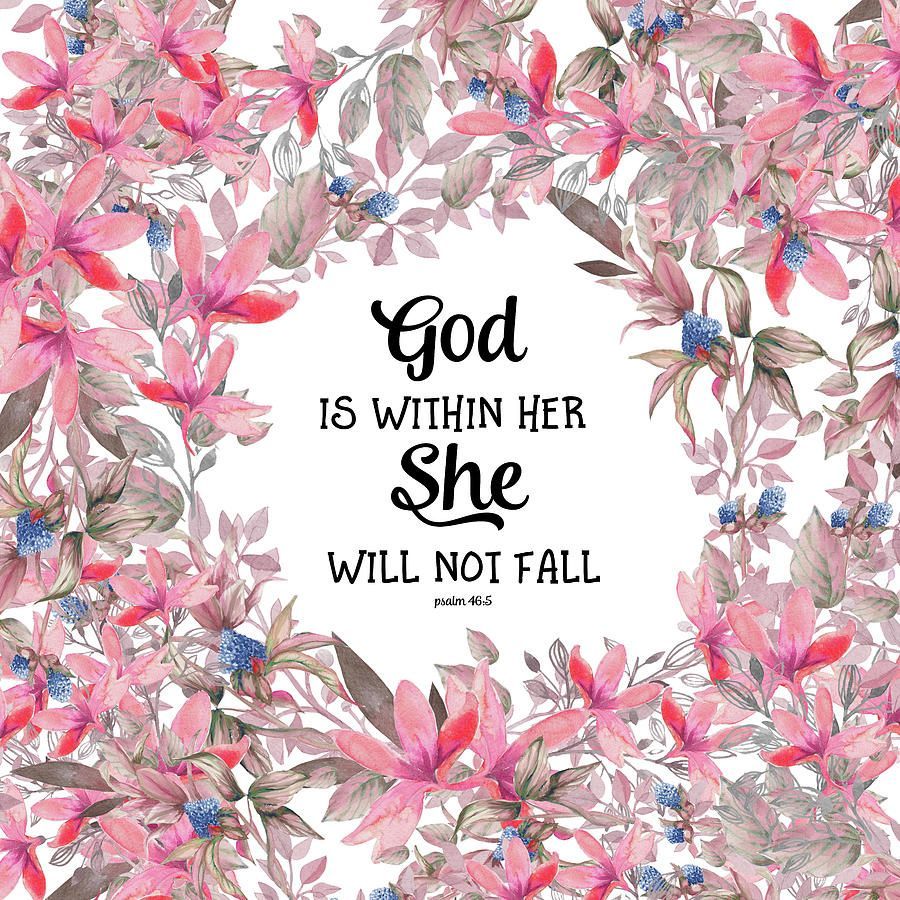 900x900 God is within her by Wall Art Prints