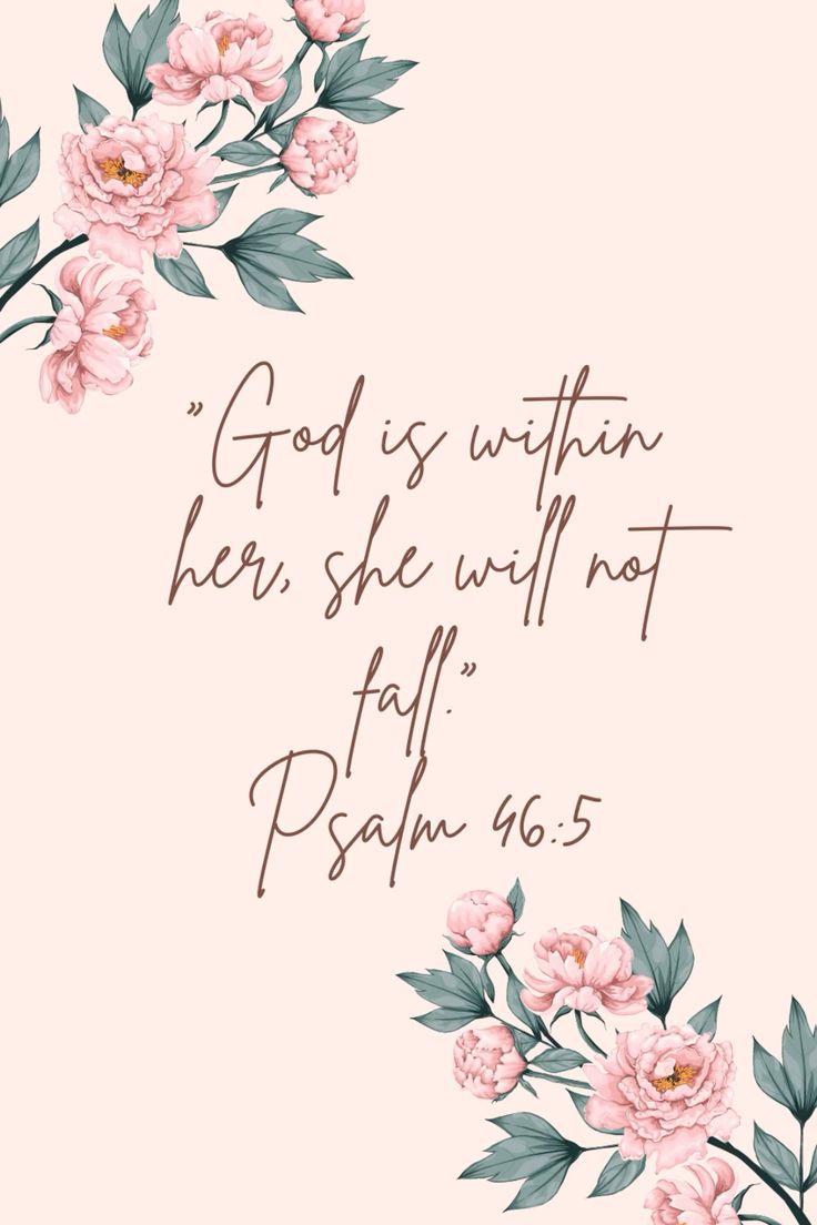 736x1104 Psalm 46:5. Phone Wallpaper. God is within Her