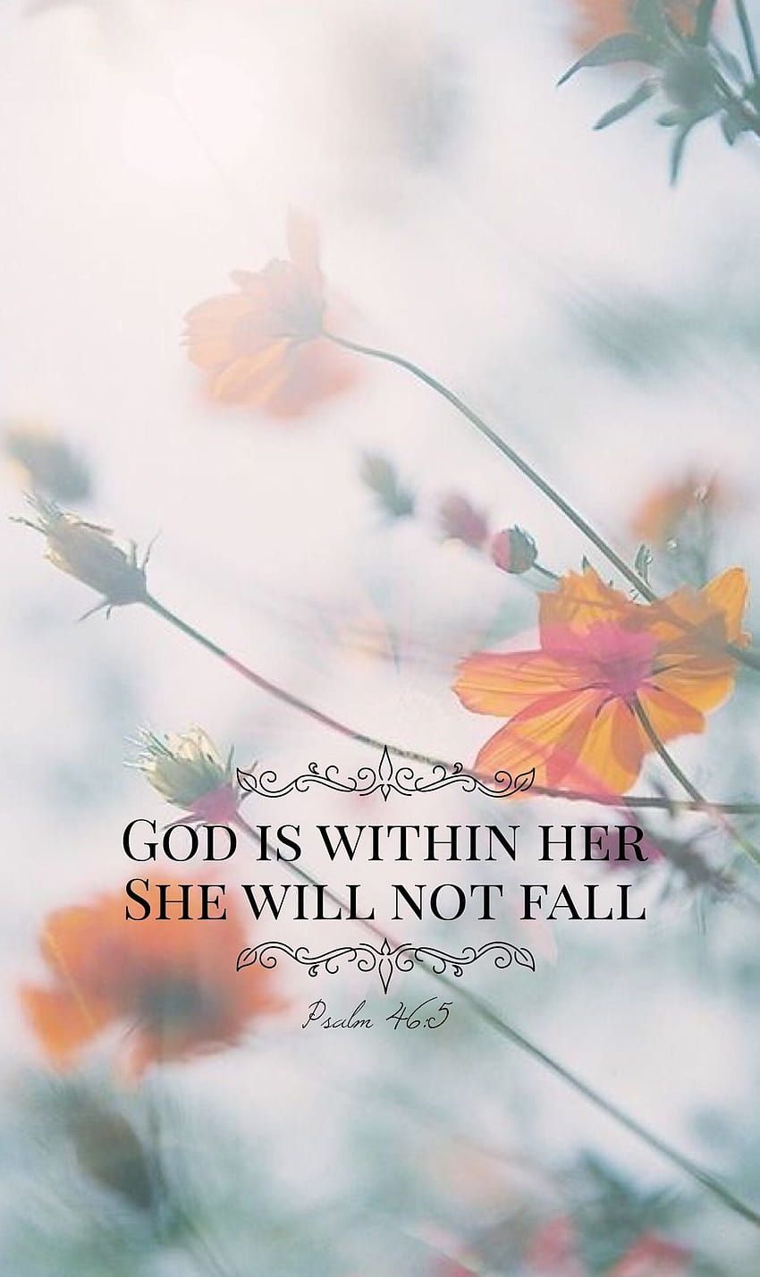 850x1428 God is within her HD wallpaper