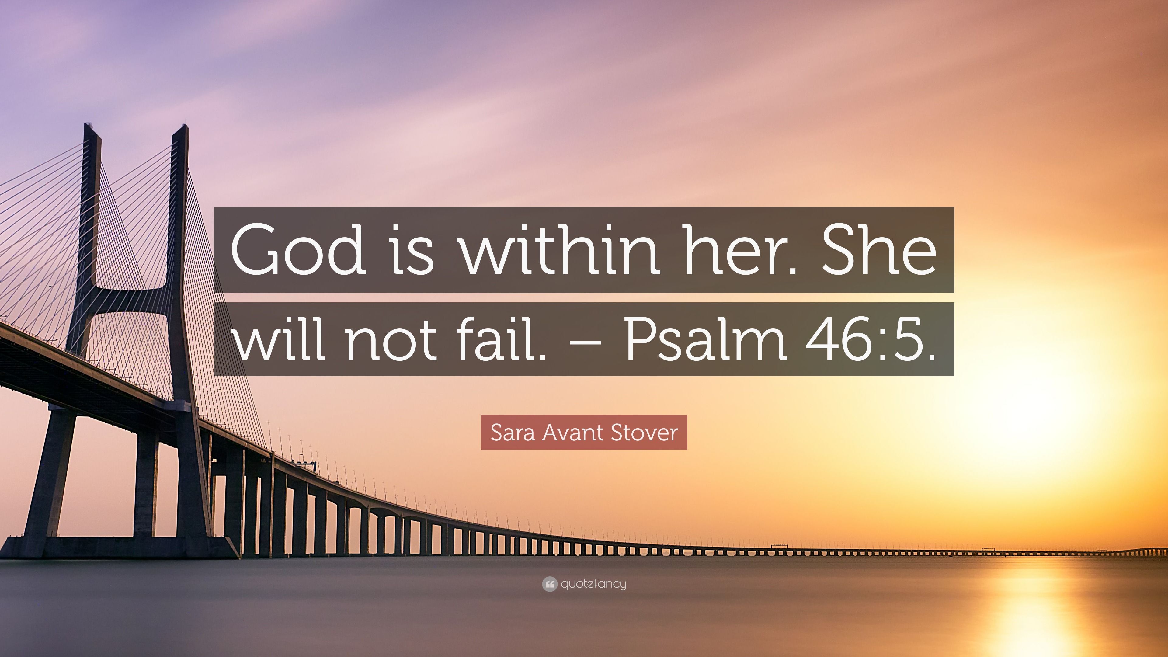 3840x2160 Sara Avant Stover Quote: “God is within her. She will not fail