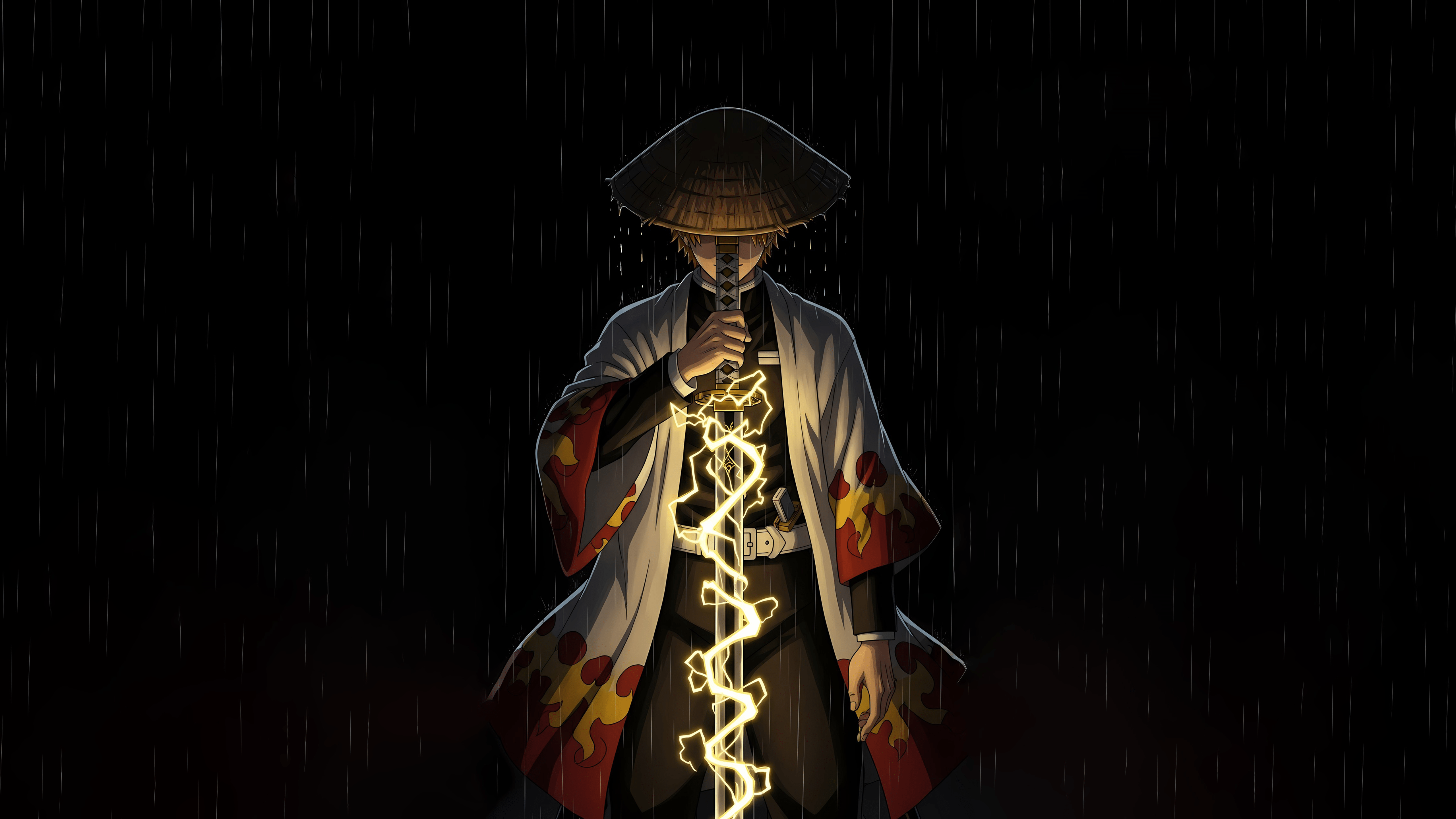 5120x2880 Anime 4K Wallpaper in Black Background