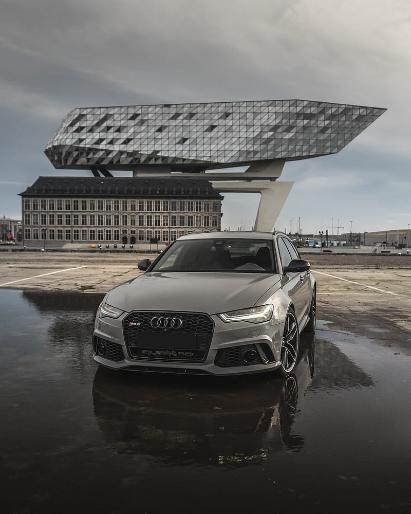 800x1000 Audi rs audi, car, gray, front view, HD phone wallpaper