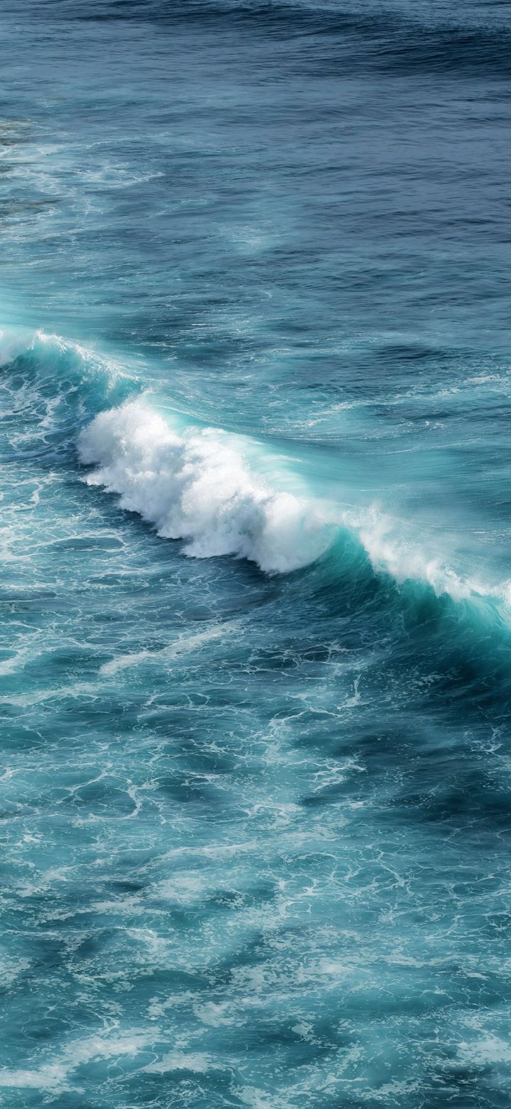 720x1560 Turquoise Sea Wave 4K Phone Wallpaper