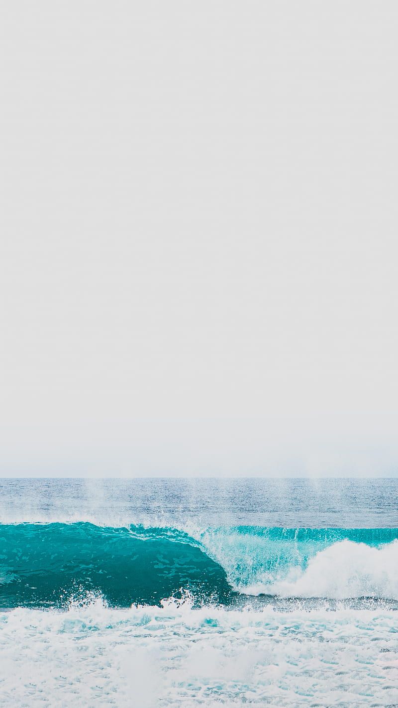 800x1422 Waves Crashing Down, aqua, bonito, beybe.am, blue, minimal, minimalist, nature, HD phone wallpaper