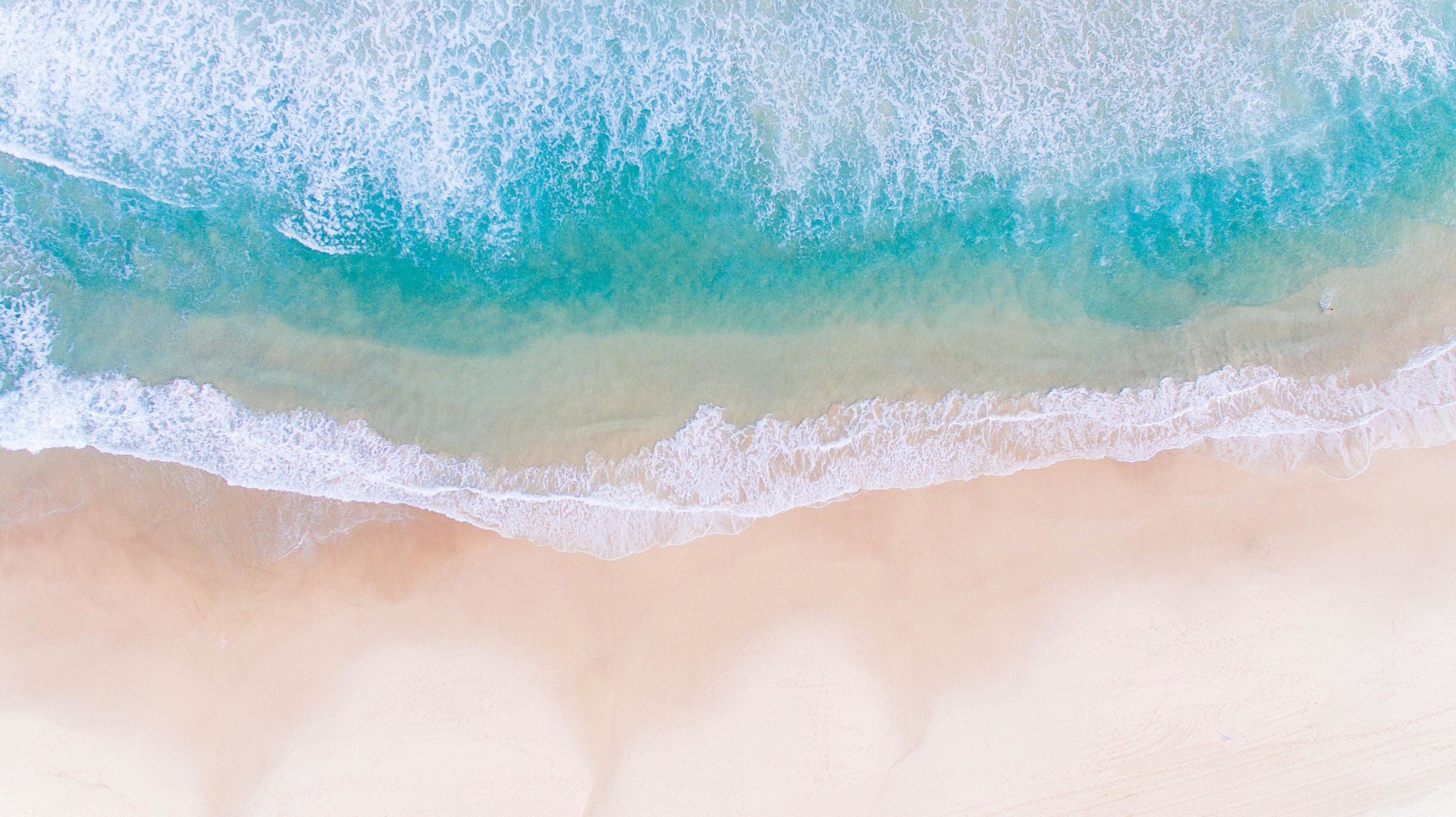 3792x2129 Free picture: water, sea, foam, beach, wet, nature, ocean, turquoise, summer, beautiful, sand, water, wave