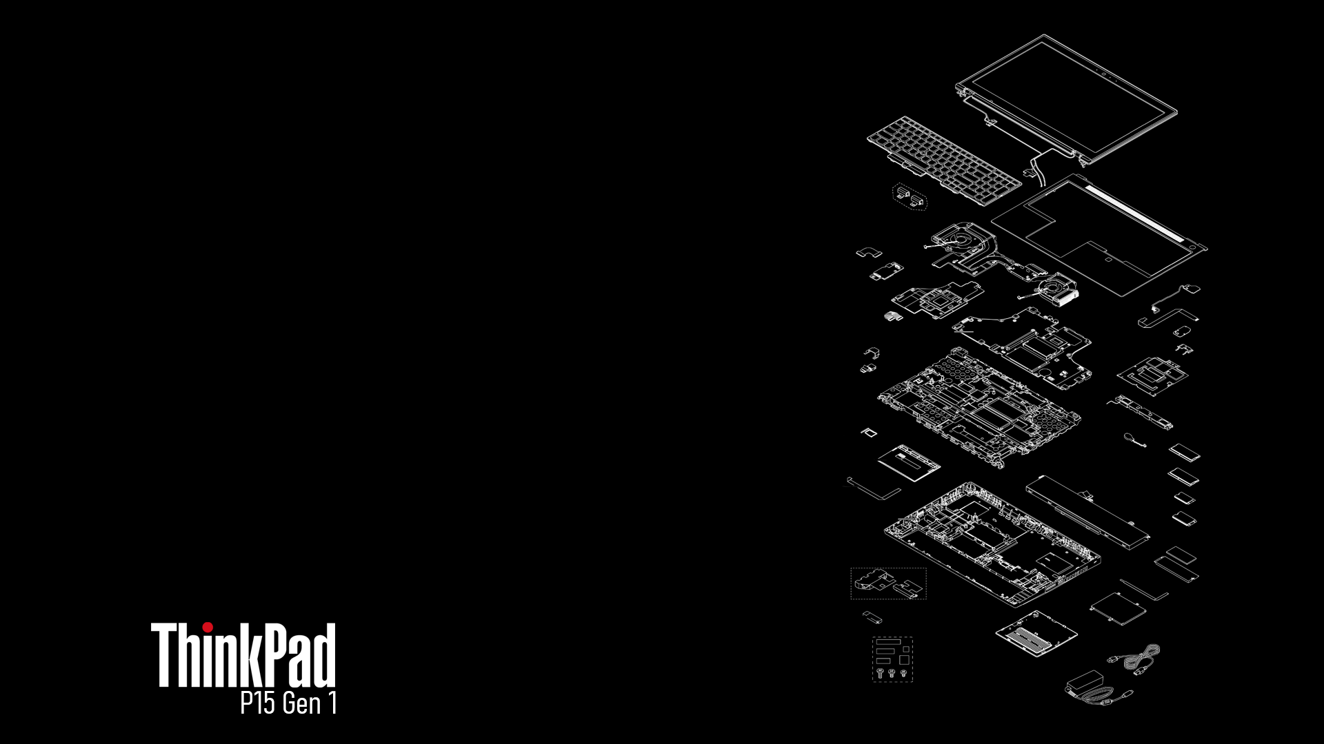 1920x1080 ThinkPad P15 Gen1 Exploded Wallpaper FHD