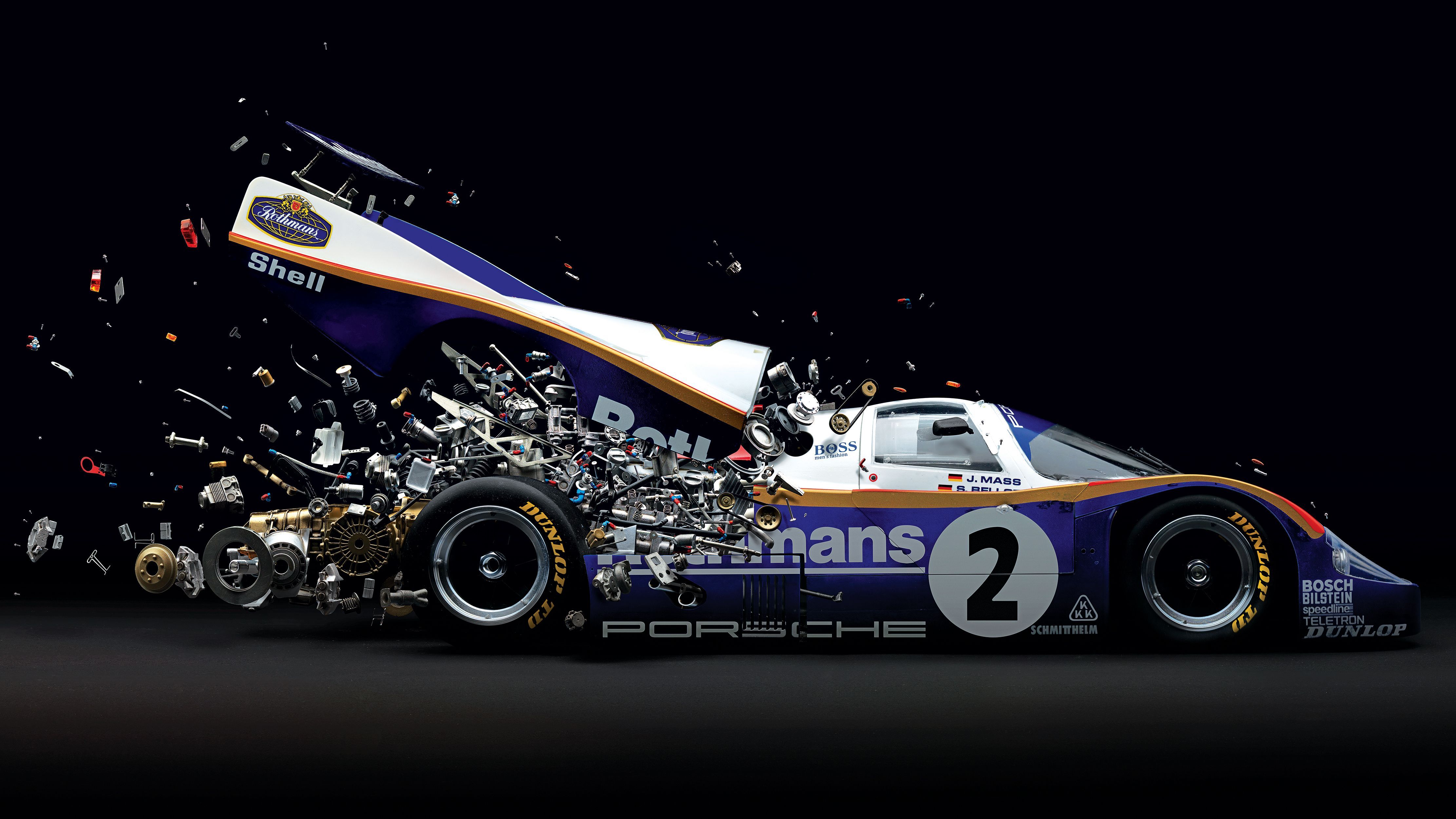 4444x2500 Stop what you're doing and look at these exploded racecars