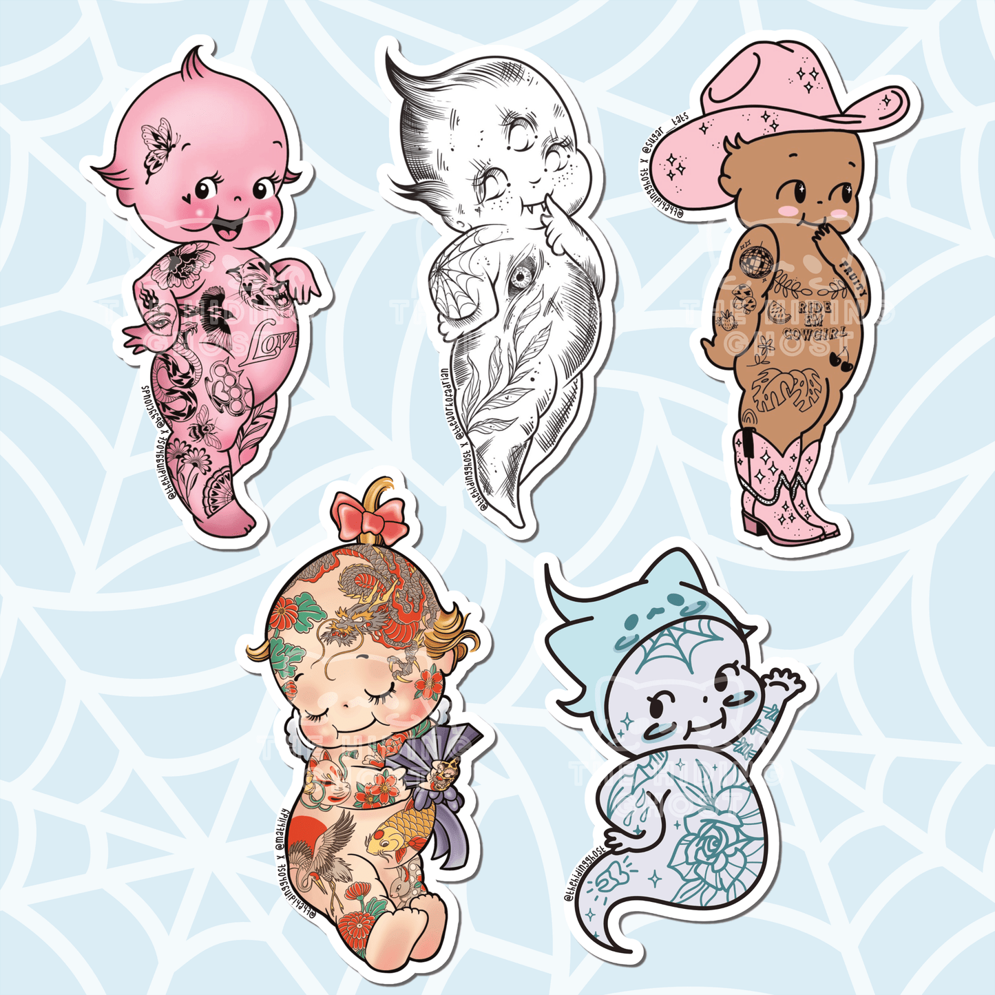 1445x1445 Kewpie Doll Wallpaper Tattooed Kewpie Doll Stickers