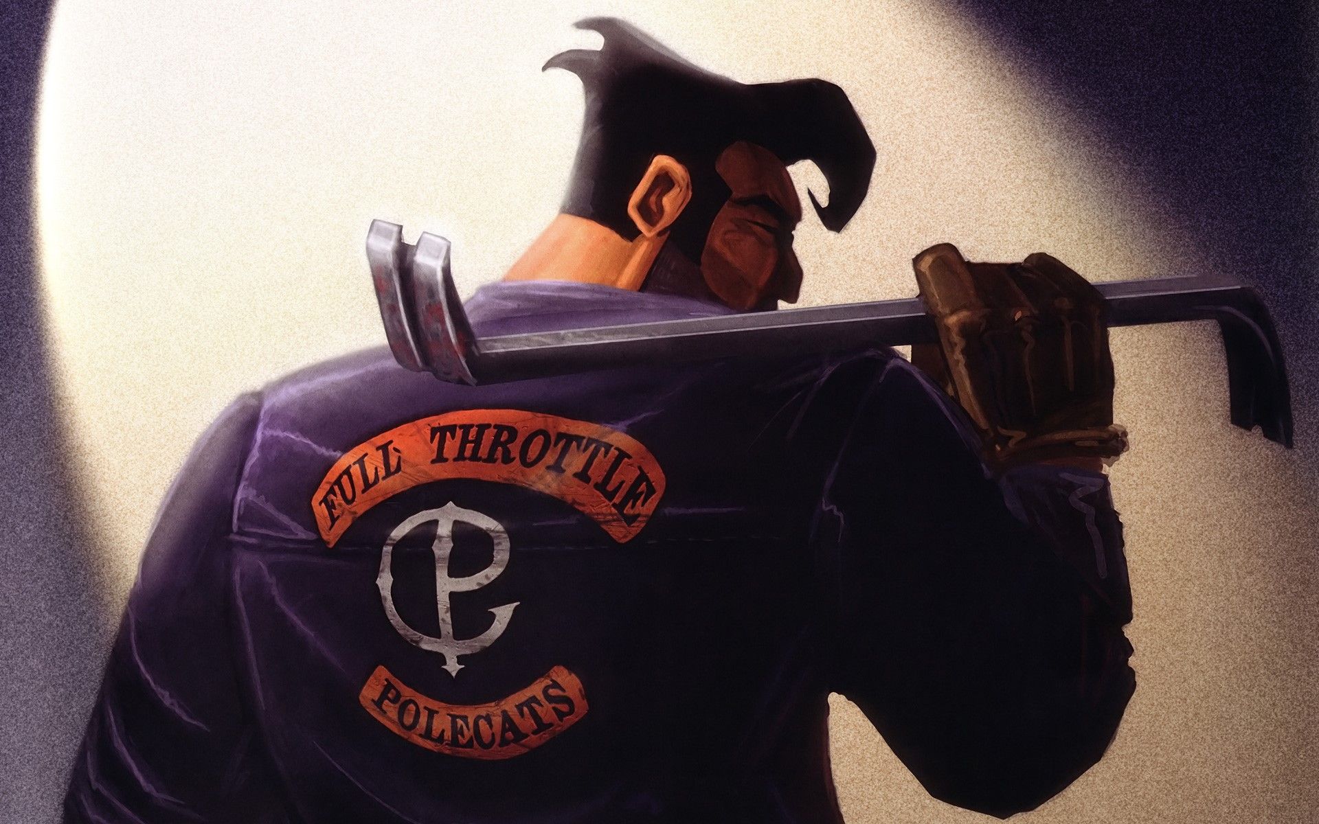 1920x1200 leather jackets, Full Throttle, crowbar, video game art, Ben Throttle, HD Wallpaper