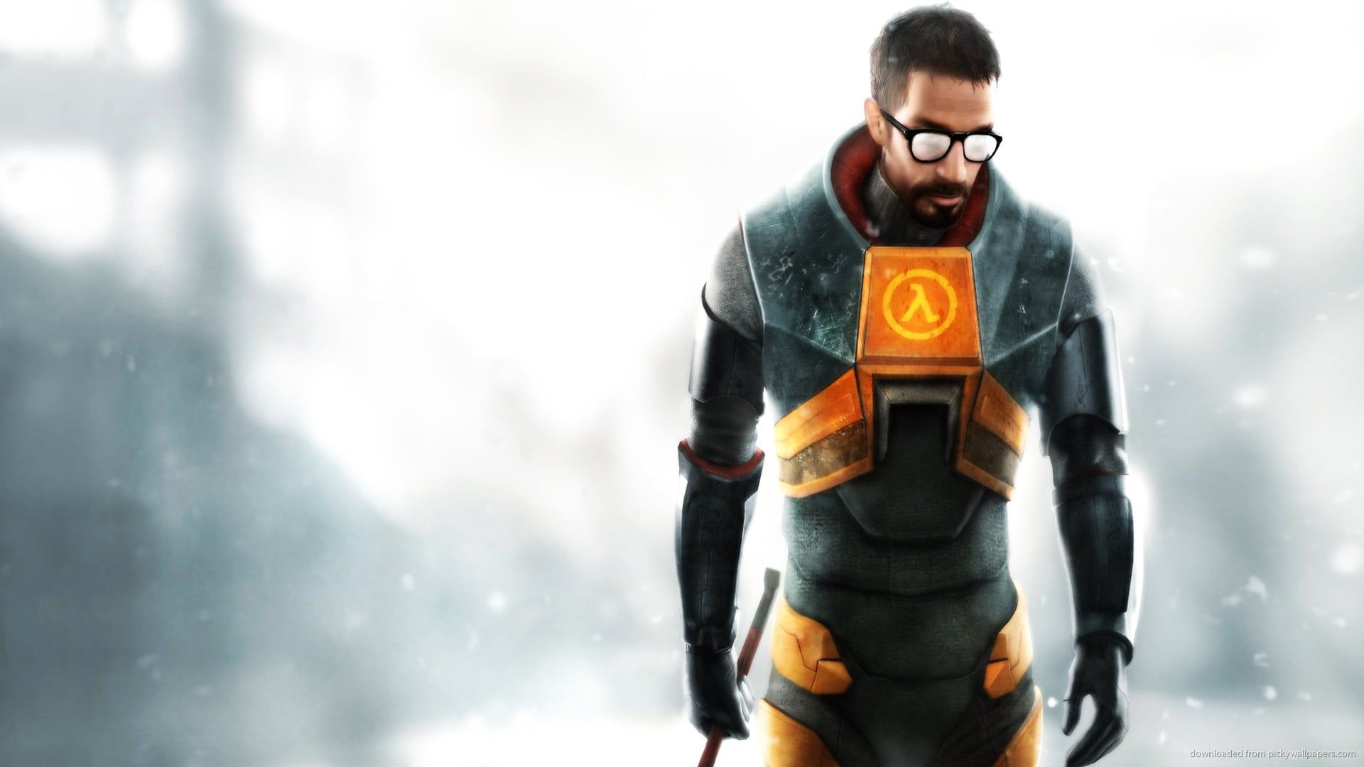 1920x1080 Half Life 2 Character Illustration, Half Life Gordon Freeman, Crowbar HD Wallpaper