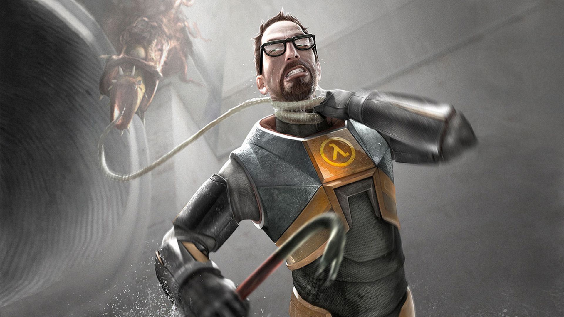 1920x1080 Half Life, glasses, Gordon Freeman, crowbar, men with glasses