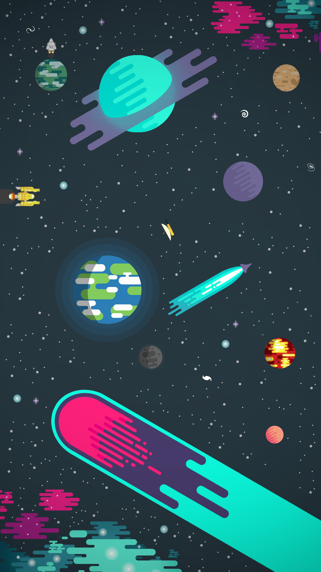 1080x1920 Kurtzgesagt a Nutshell. Space iphone wallpaper, Galaxy