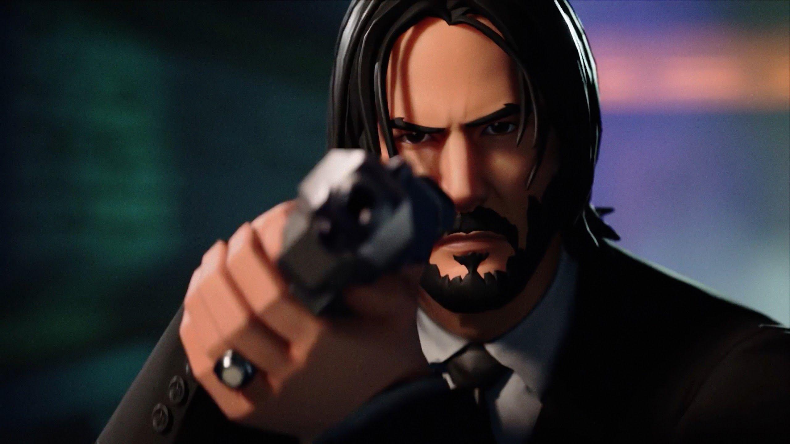 2560x1440 Fortnite John Wick 4K Wallpaper