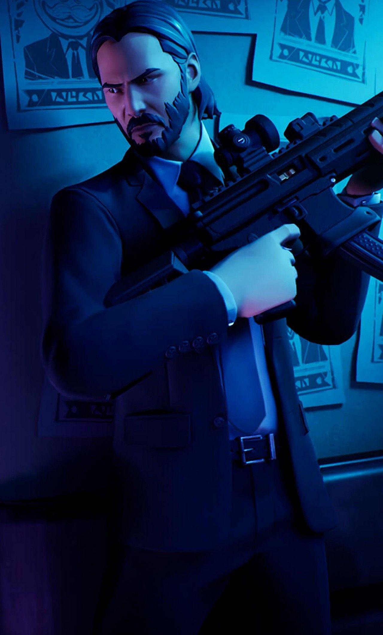1280x2120 John Wick In Fortnite iPhone HD 4k Wallpaper, Image