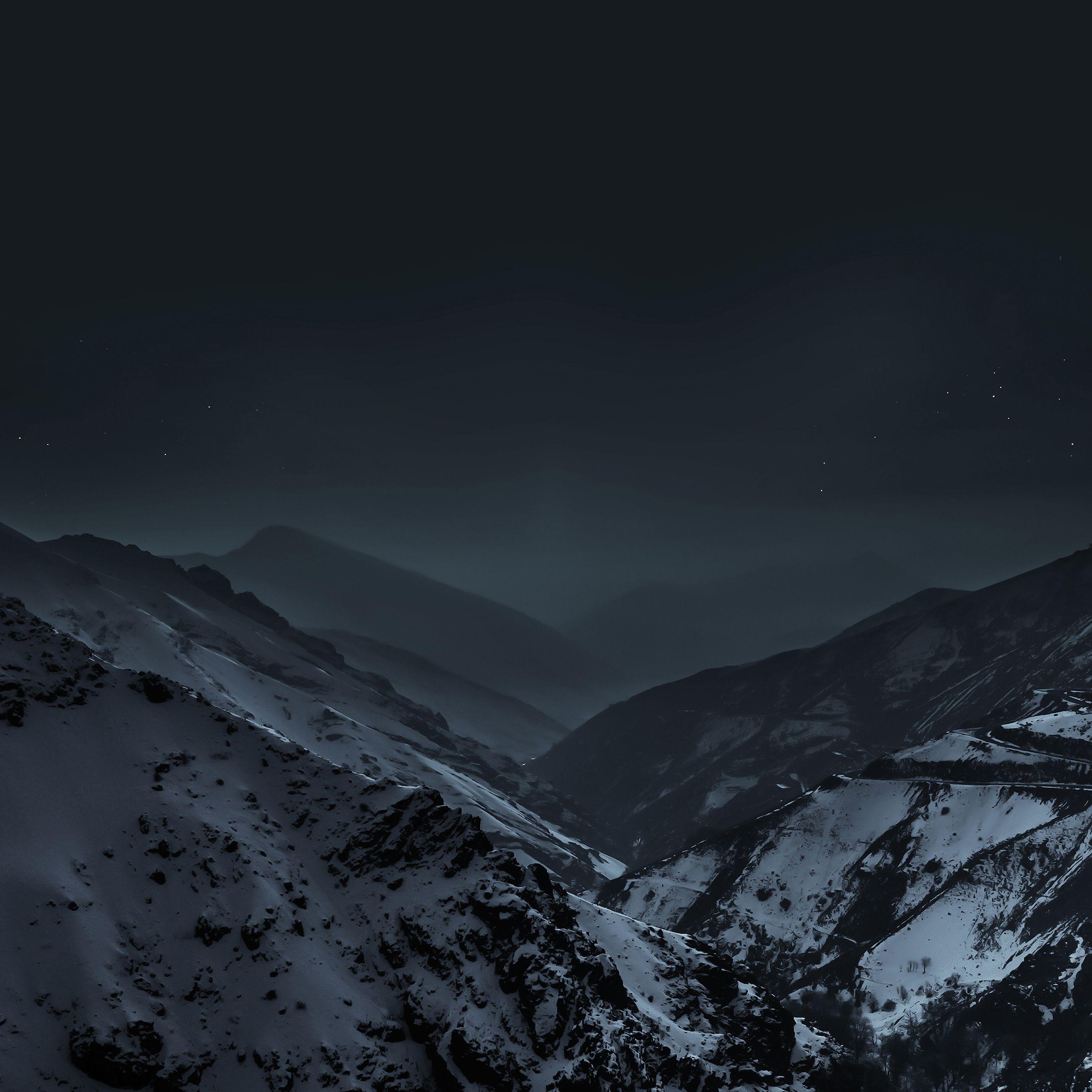 2732x2732 Wallpaper Nature Earth Dark Asleep Mountain Night Wallpaper