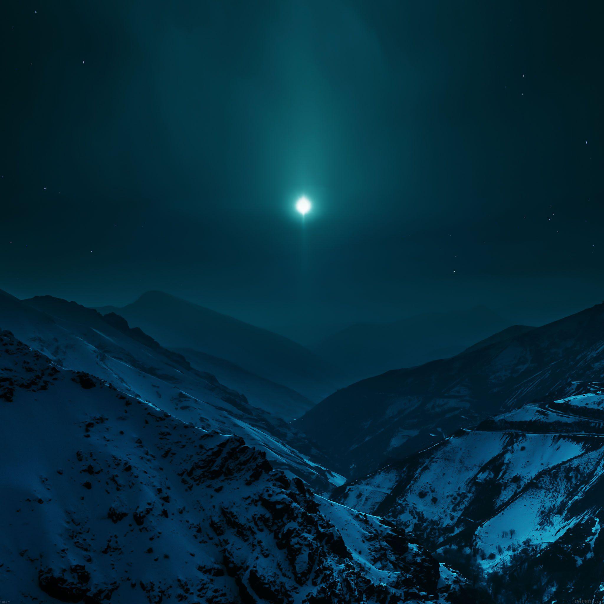 2048x2048 Wallpaper Nature Earth Asleep Mountain Night Wallpaper