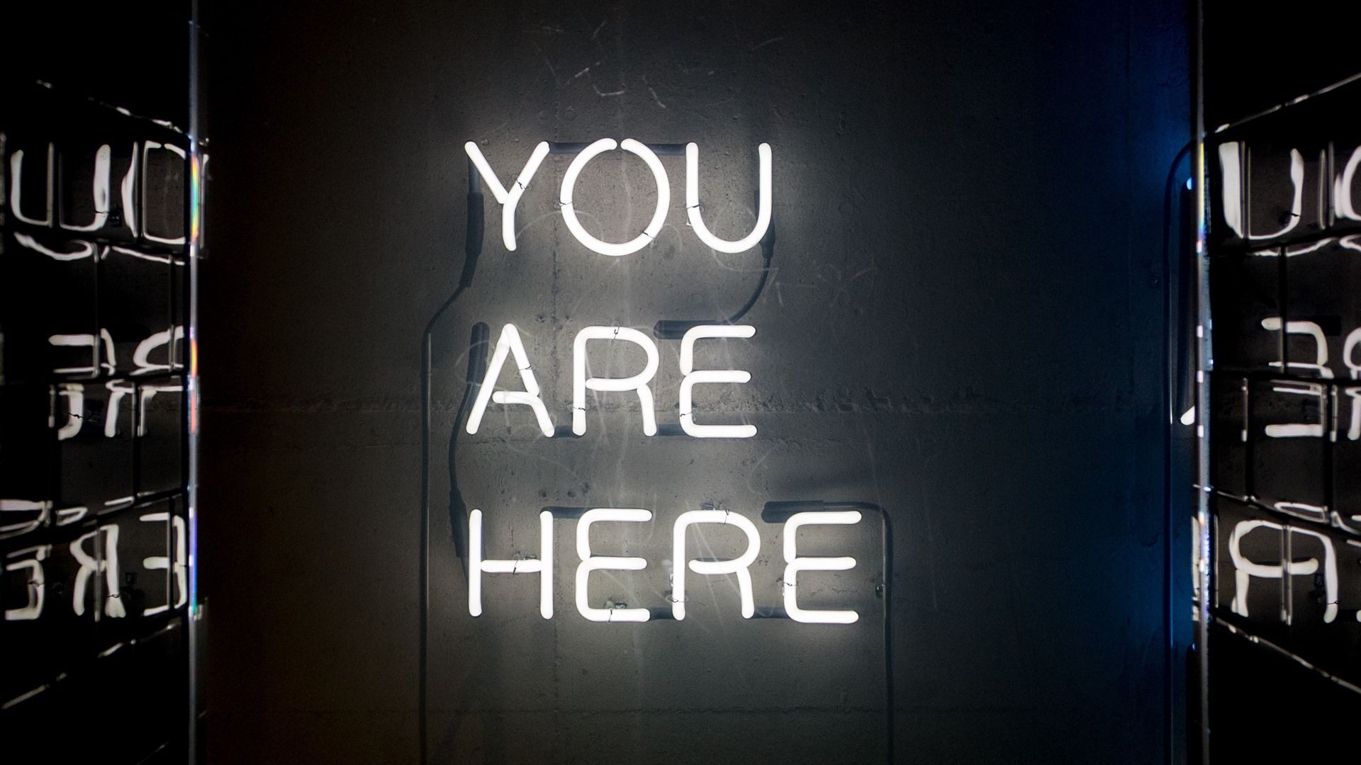 1920x1080 Wallpaper You are here, text, neon lights 2560x1600 Picture, Image