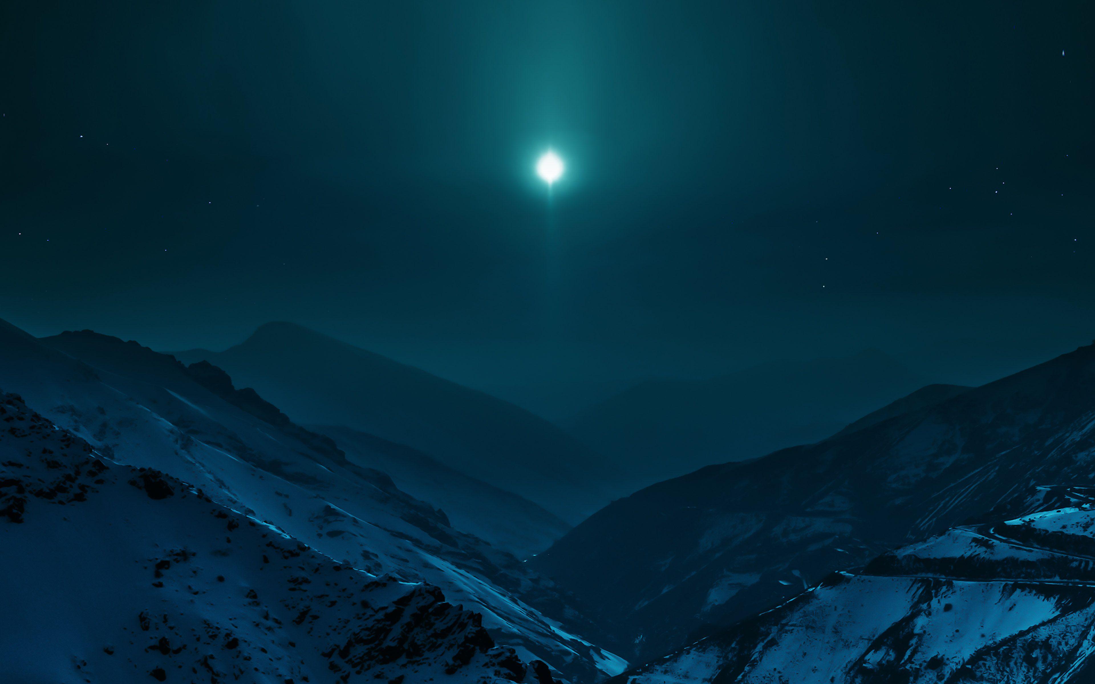 3840x2400 Wallpaper Nature Earth Asleep Mountain Night Wallpaper