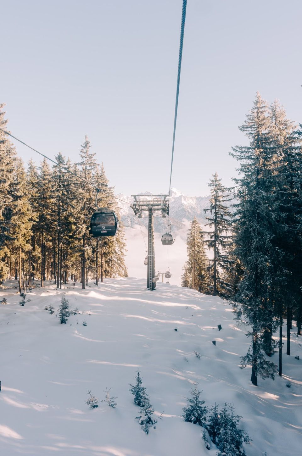 960x1450 Ski Lift In Saalbach Austria During Winter Season