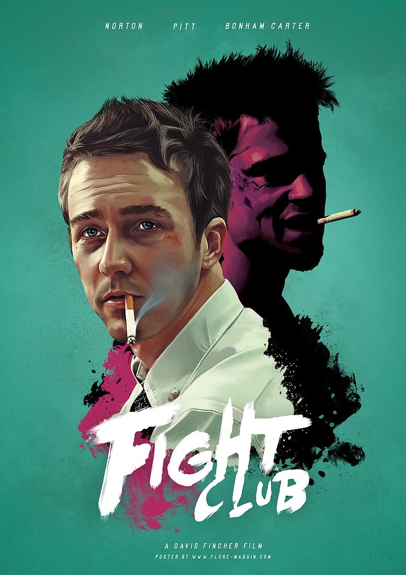 800x1132 Fight Club, best, brad, edward, film, green, hollywood, pitt, HD phone wallpaper