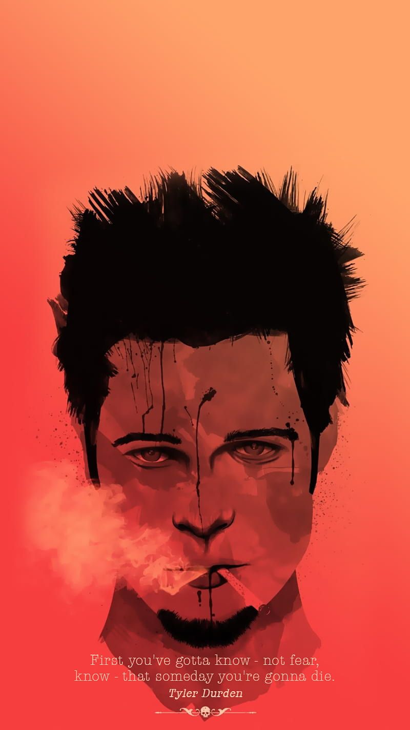 800x1423 Fight Club, art, cult, durden, face, movie, quote, tyler, HD phone wallpaper