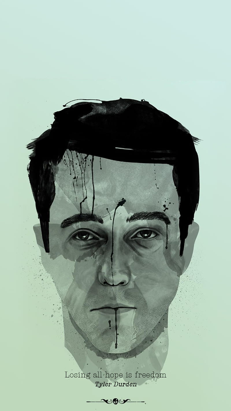 800x1423 Fight Club, art, club, cult, durden, face, fight, movie, quote, tyler, HD phone wallpaper