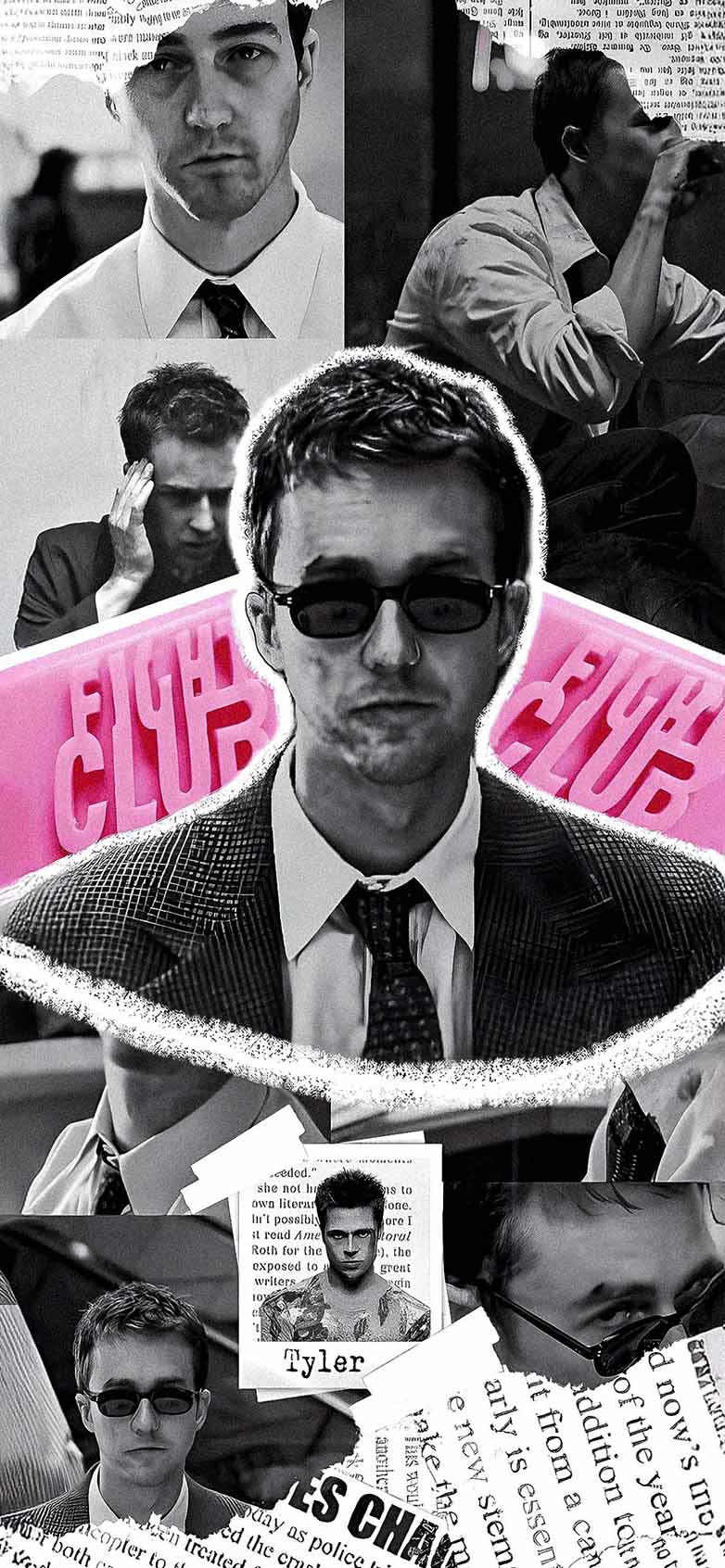 782x1692 Fight Club Tyler Durden Collage Wallpaper