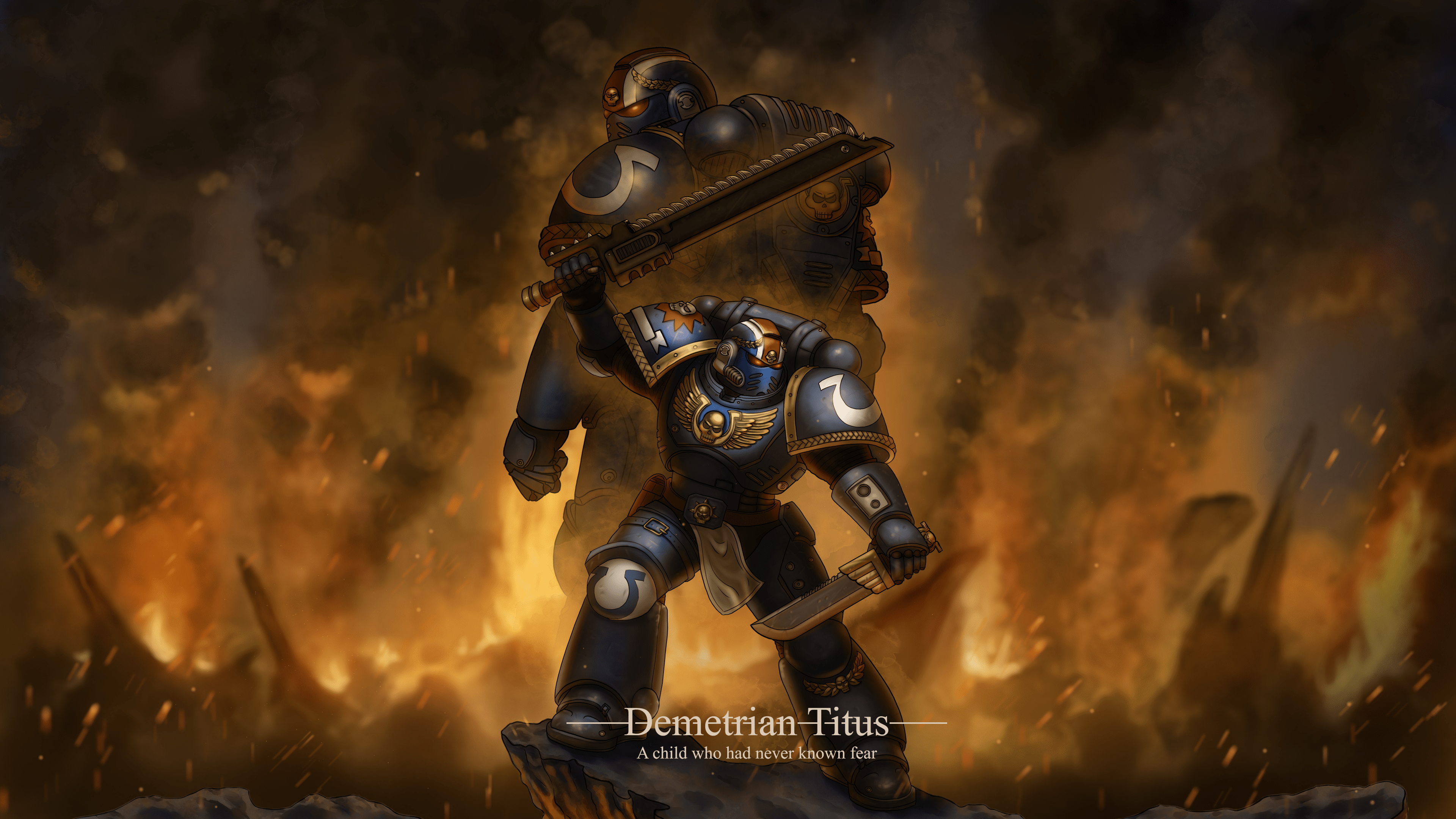 3840x2160 Demetrian Titus child who had never known fear. WH40K 4K Wallpaper Fanart