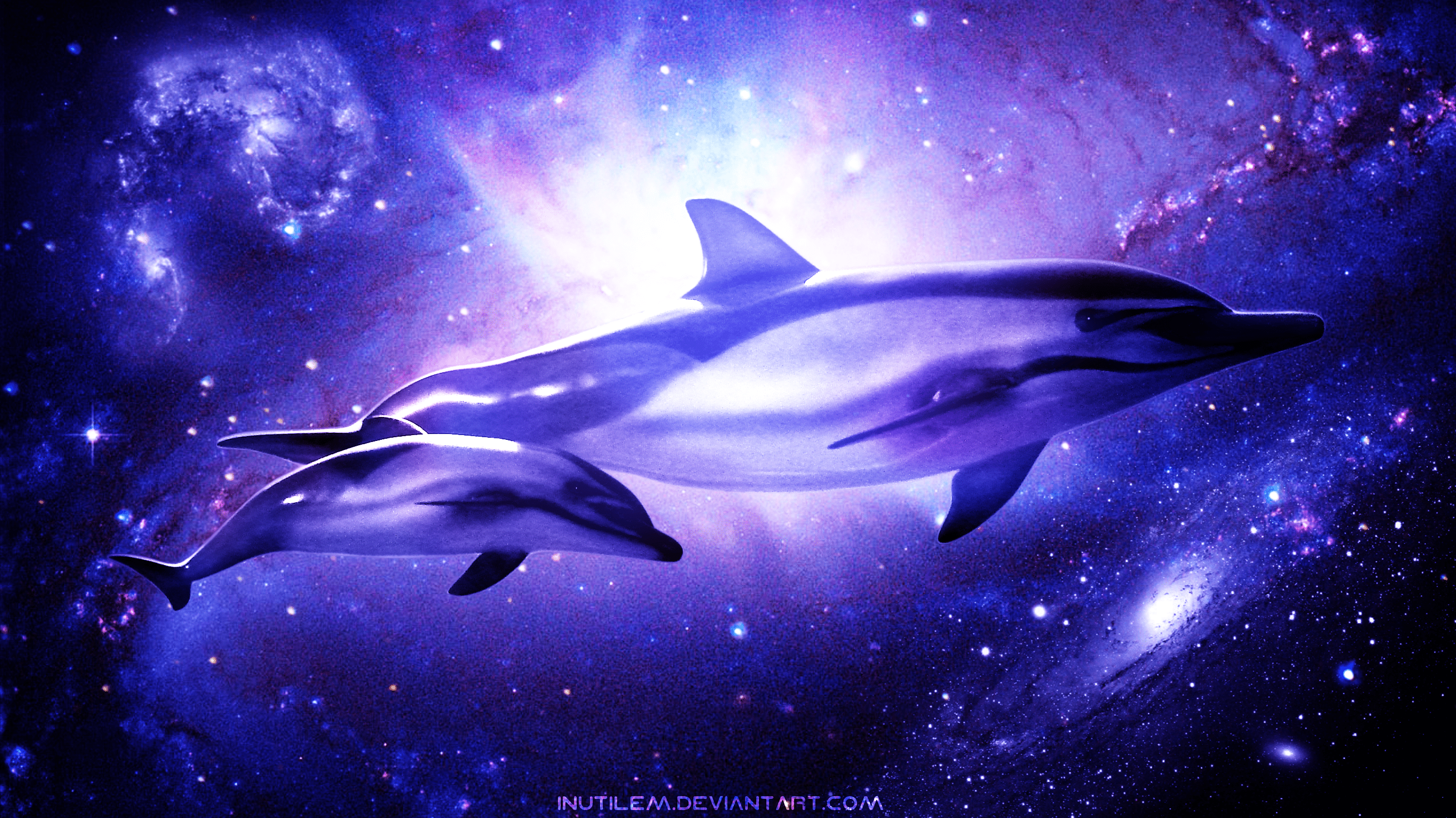 2732x1536 Mother and Child of Cosmic Light HD Wallpaper. Background Image