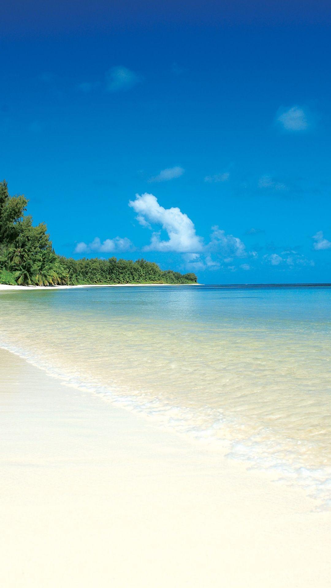 1080x1920 White Sand Tropical Island Beach Android Wallpaper free download
