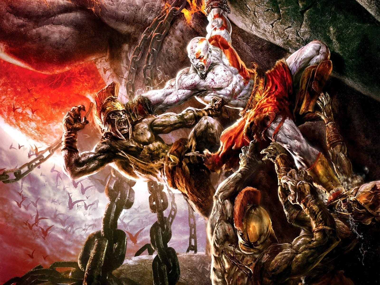 1600x1200 Epic God of War Battle HD Wallpaper