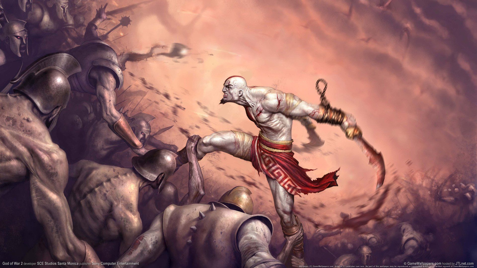 1920x1080 God of War II Epic Battle