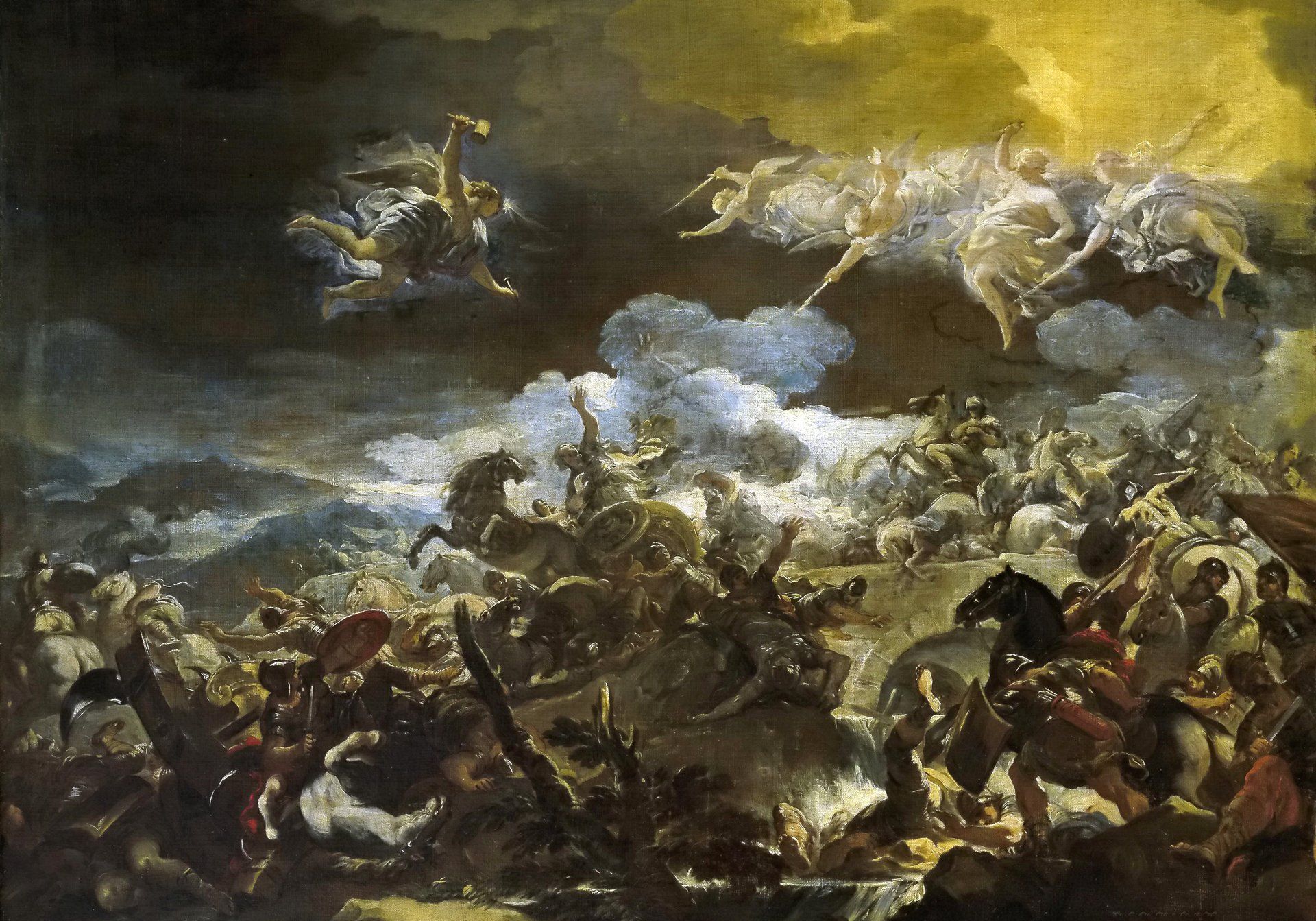 1920x1343 Download Angel Gods Warrior Battle Artistic Painting HD Wallpaper