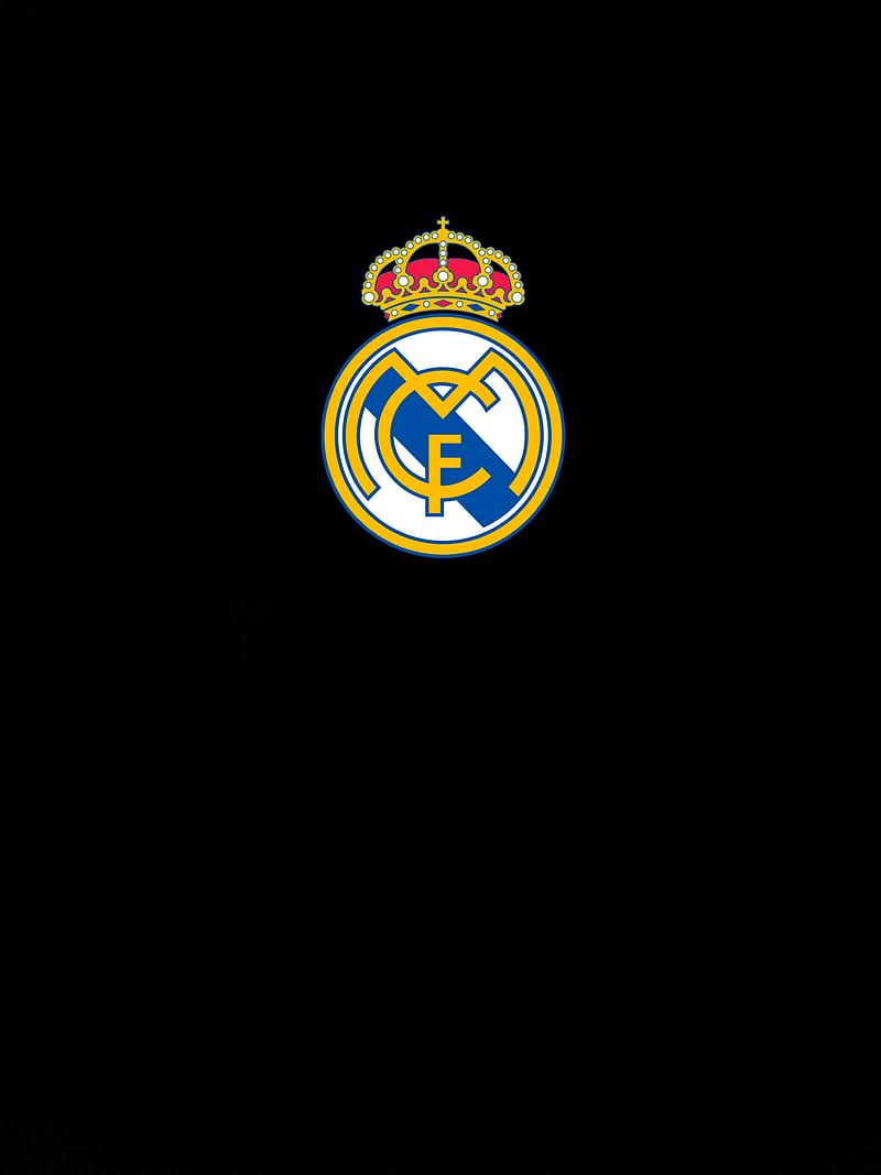 800x1067 1488x2266px, 1080P free download. HALA MADRID, black, football, logo, real, real madrid, simple, soccer, esports, HD phone wallpaper